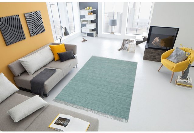 ECOREPUBLIC HOME Vloerkleed handgeweven uni ECOREPUBLIC HOME Vloerkleed handgeweven uni