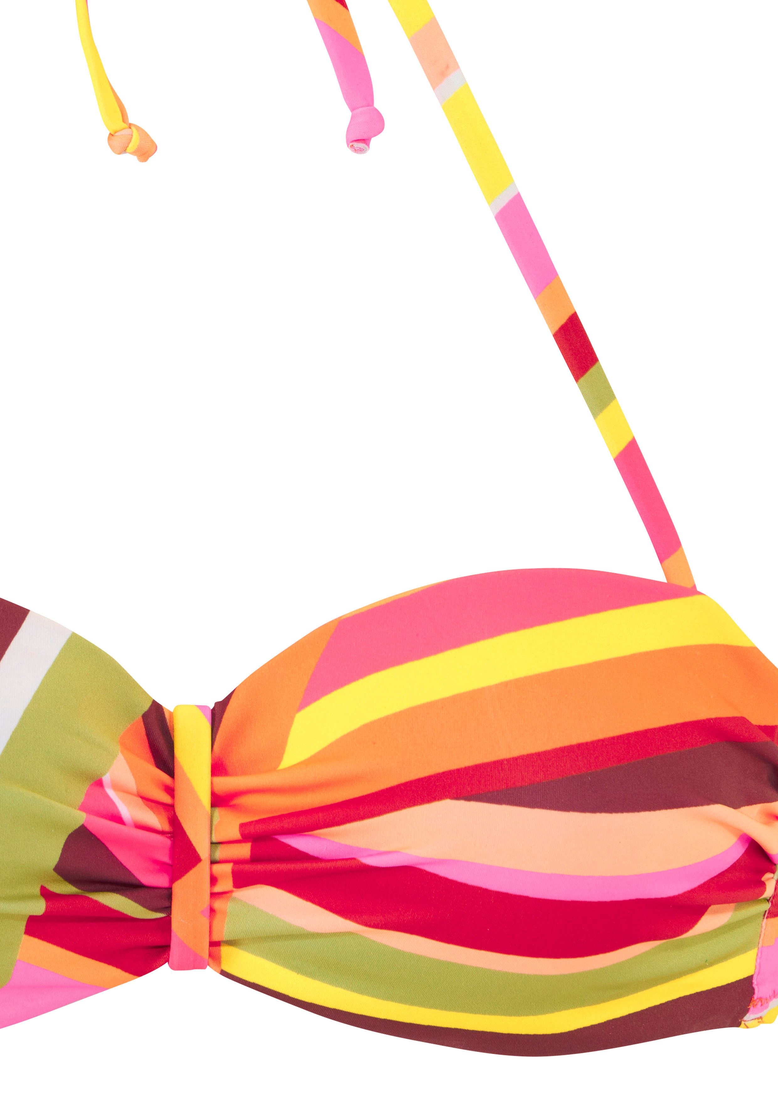 Bruno Banani Beugelbikini in bandeaumodel met grafische print