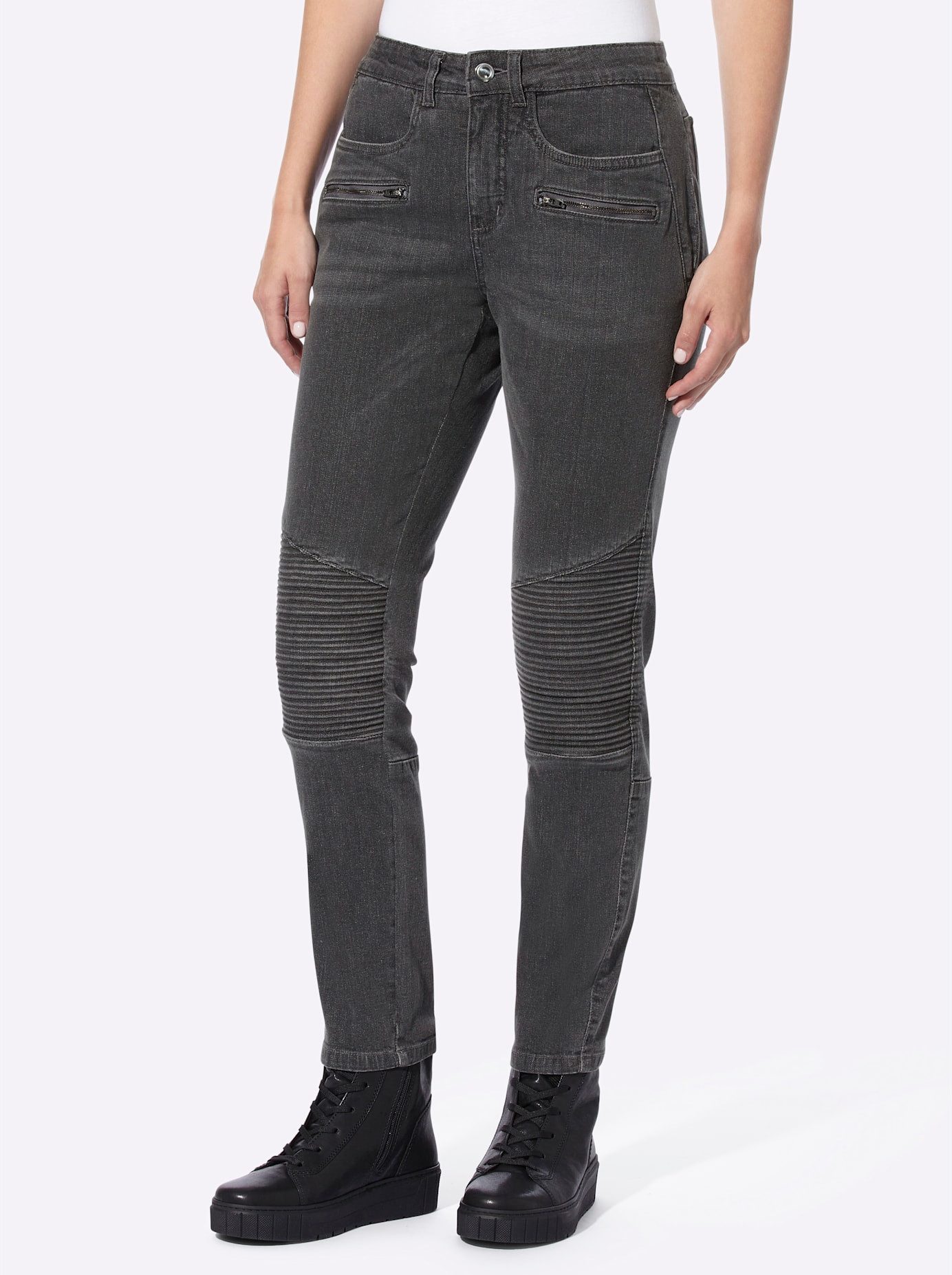 heine Comfortabele jeans dames skinny jeans maat 48 geel