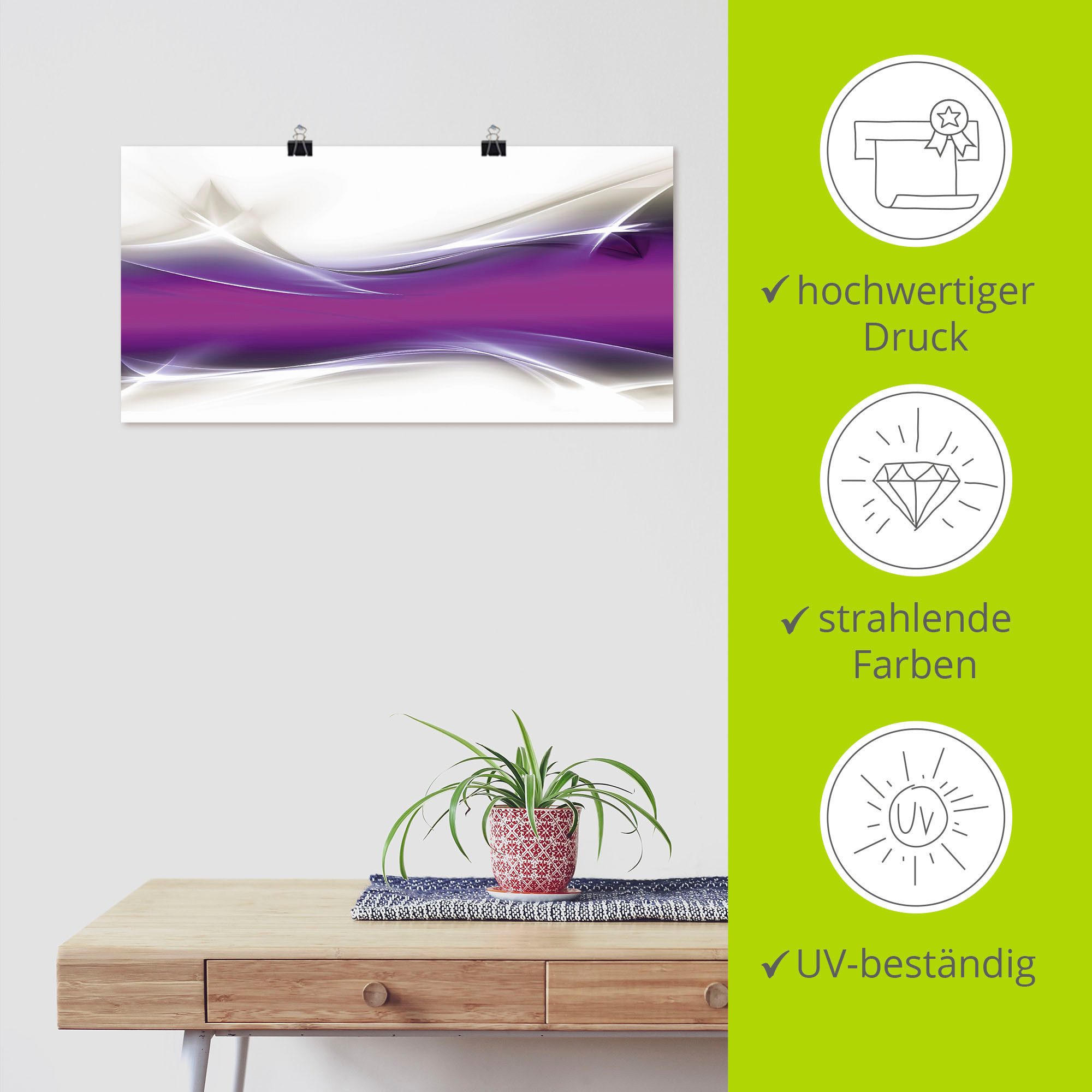 Artland Artprint Creatief element als artprint van aluminium, artprint voor buiten, artprint op linnen, poster in verschillende maten. maten