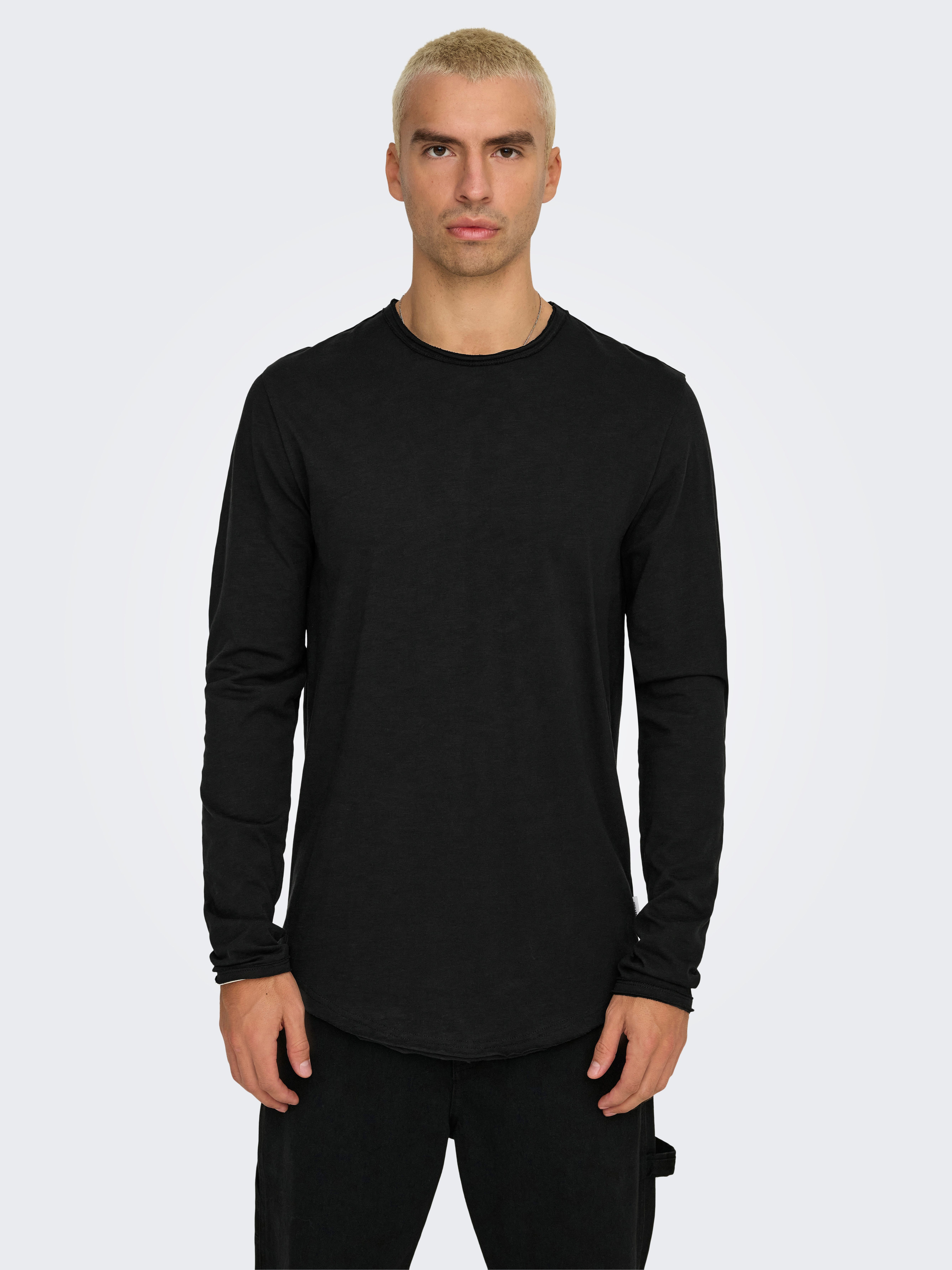 ONLY & SONS Shirt met lange mouwen ONSBENNE LONGY LS TEE VD