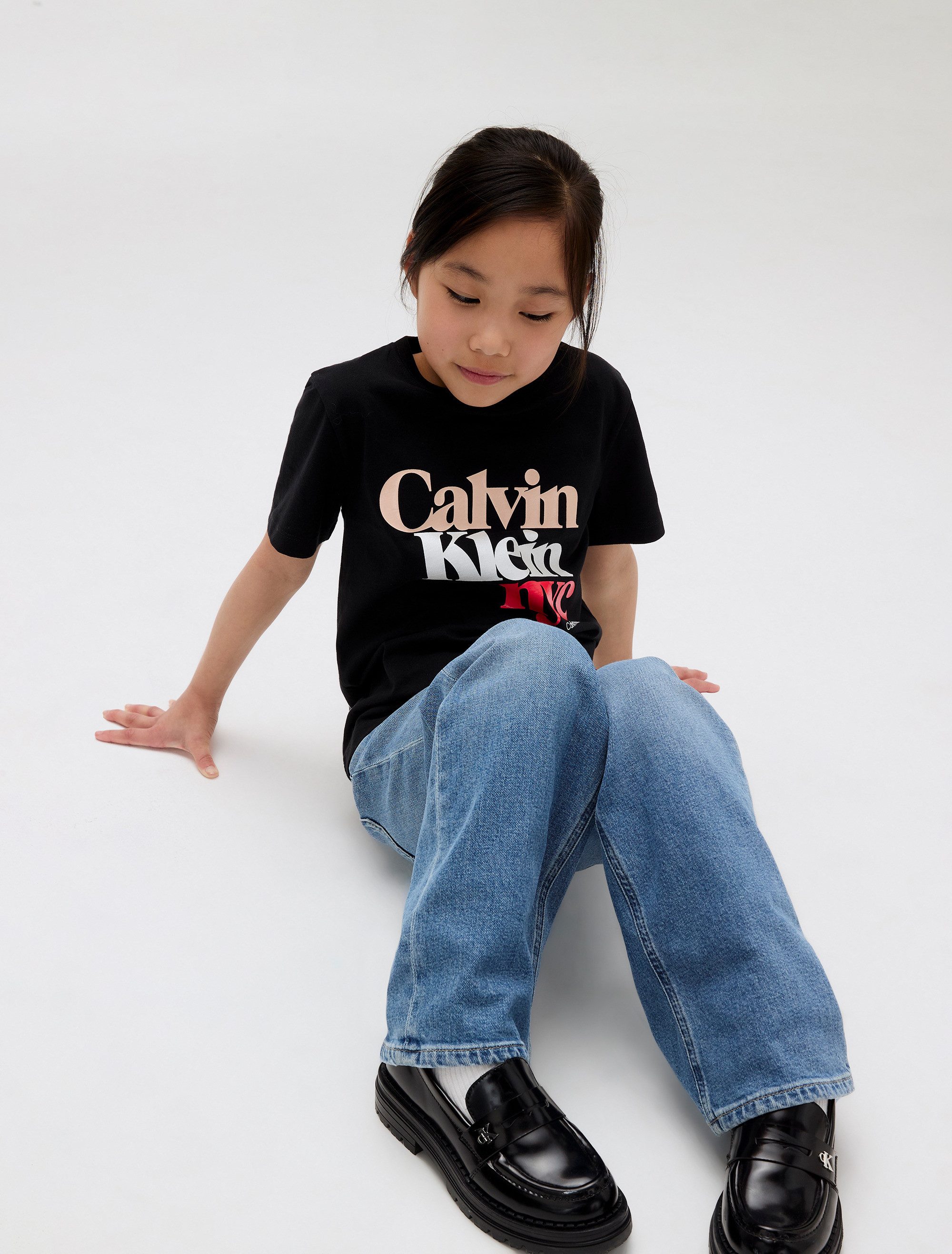Calvin Klein T-shirt PEARL SIGNATURE NYC REGULAR TEE voor kinderen tot 16 jaar, met grote print