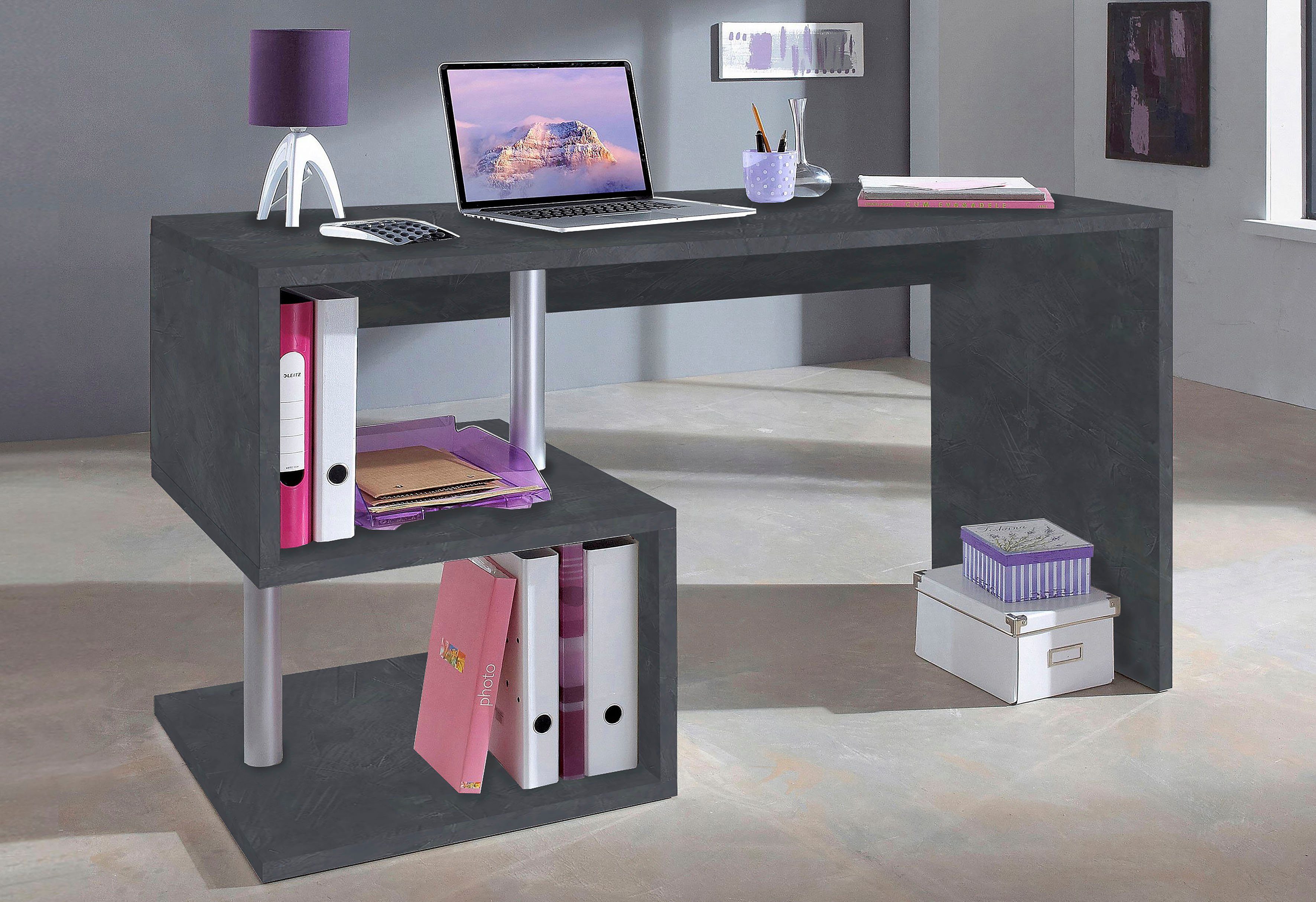 INOSIGN Bureau Essence, modern ontwerp in verschillende breedtes, met en zonder monitorsteun, gemaakt in italië