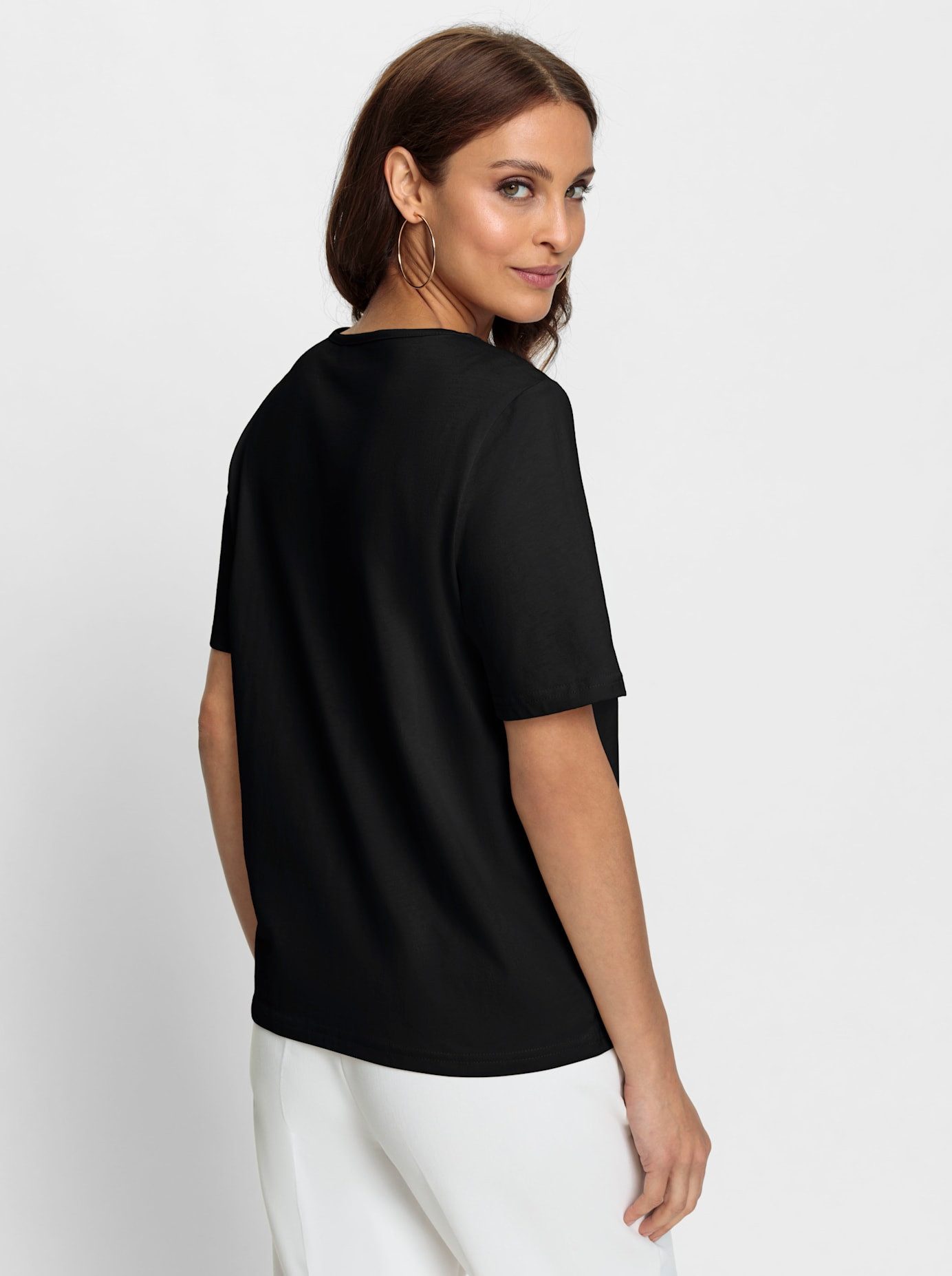 Lady Shirt met ronde hals (1-delig)