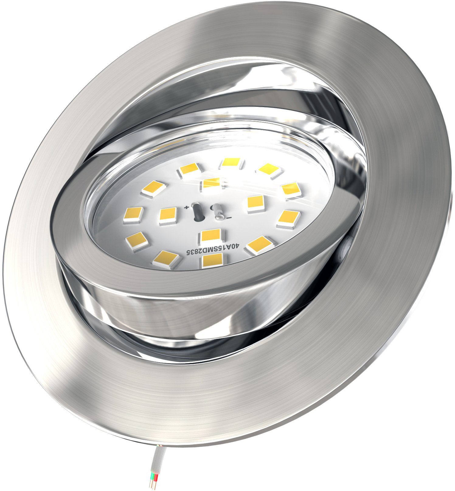 B.K.Licht Ledinbouwlamp BK_EL1074 5-delige set inbouwspots, dimbare plafondspots, plat (5 stuks)