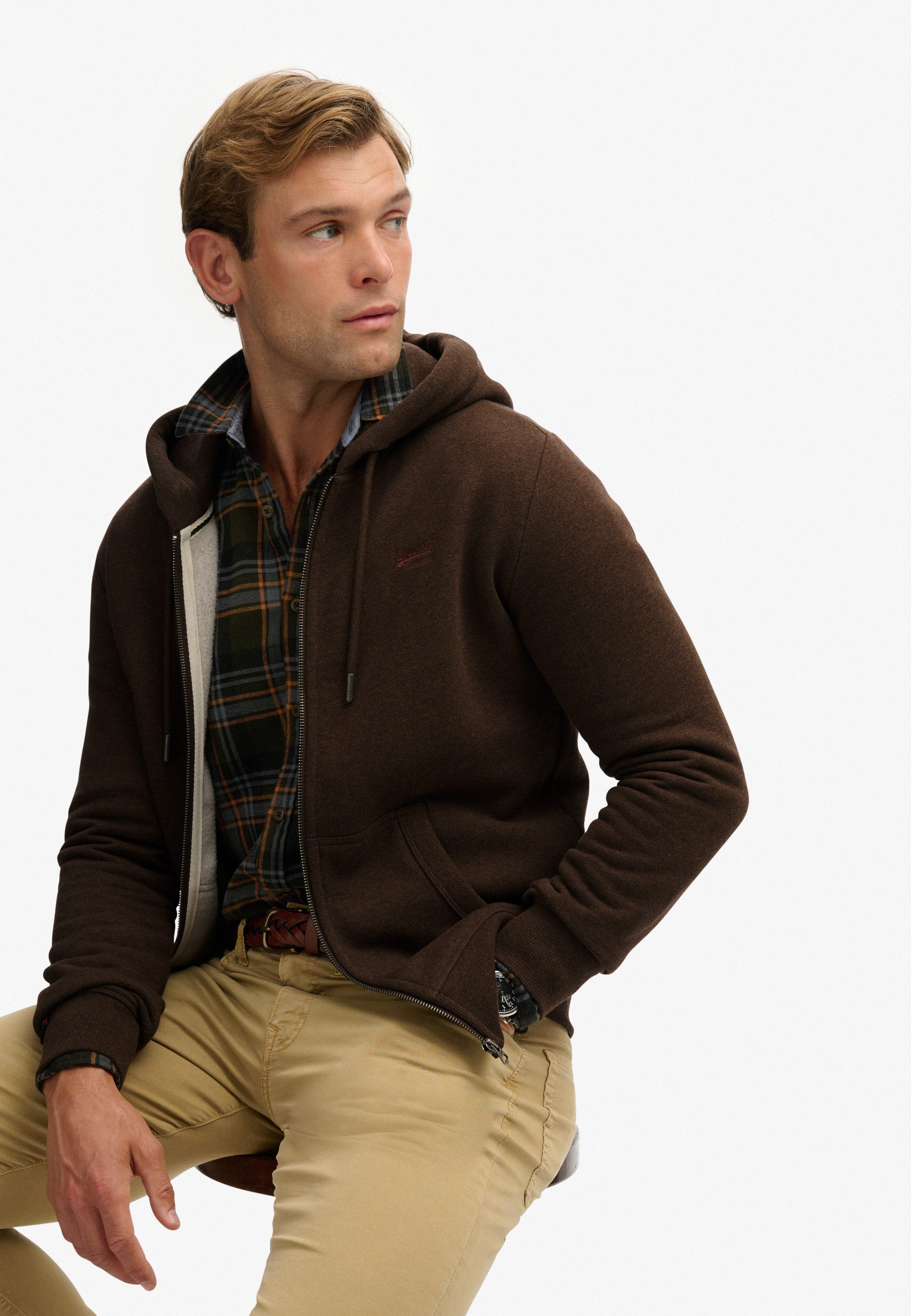 Superdry Capuchonsweatvest ESSENTIAL LOGO ZIP HOODIE HB