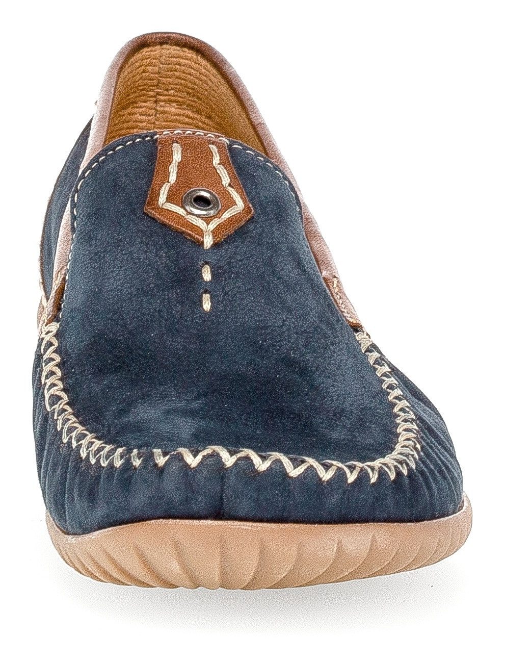 Gabor Mocassins Florence , slipper, instapschoen, comfortabele schoen met contrastnaad, breedte g (=wijd)