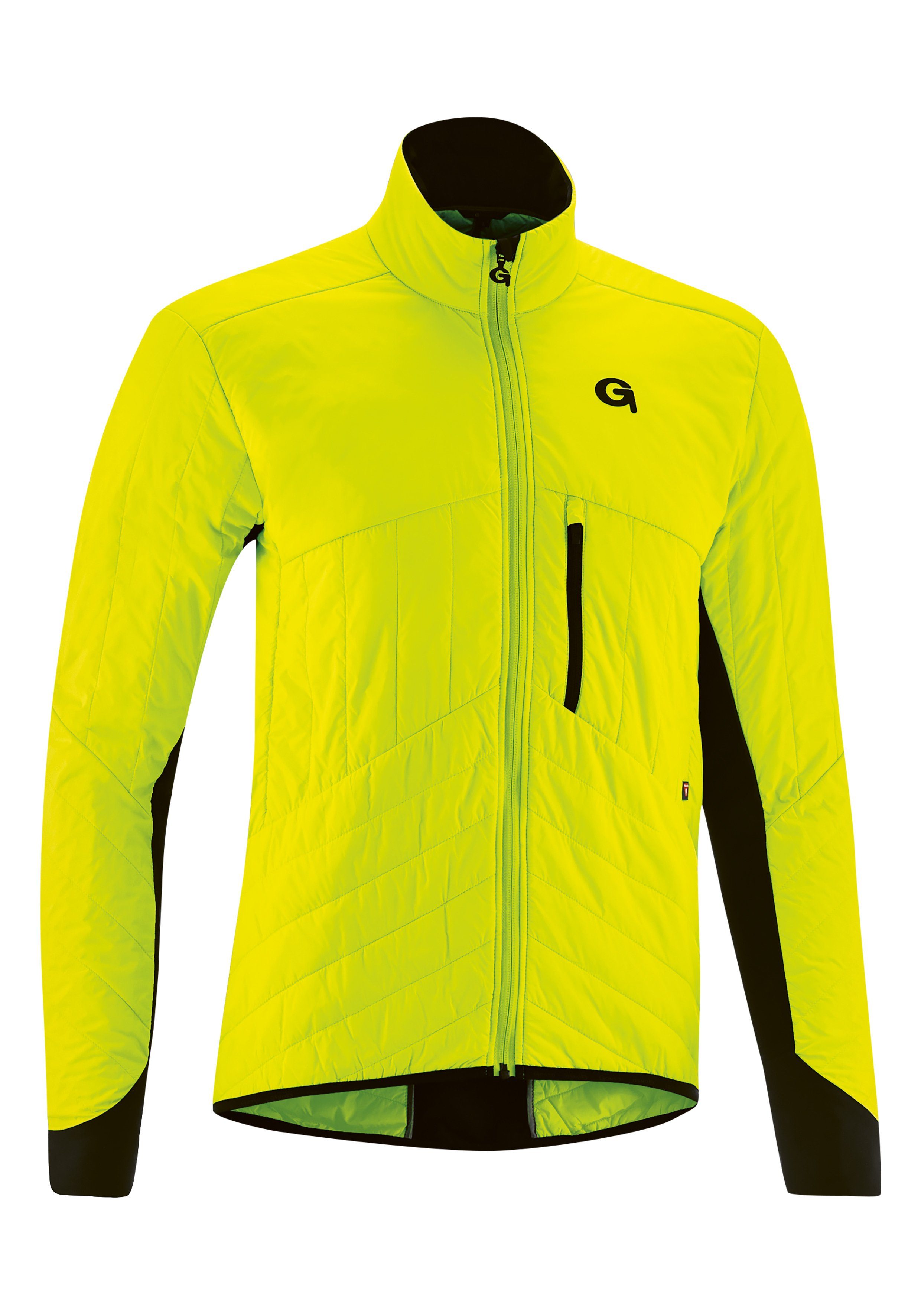 Gonso Fietsjack Tomar Heren Primaloft-jack, warm, ademend en winddicht heren windbreakers maat M geel