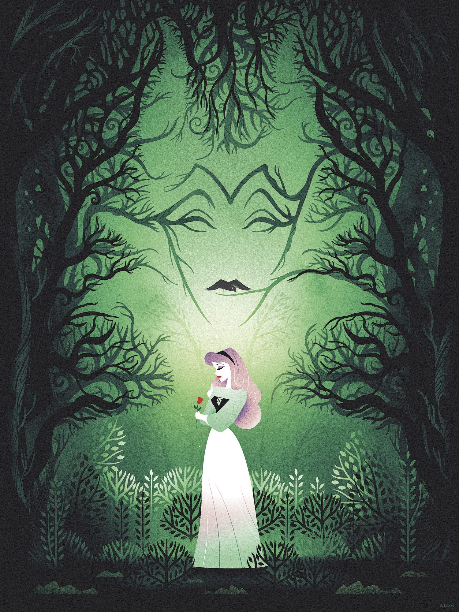 Komar Artprint Disney Sleeping Beauty Aurora Maleficent 300 x 280 cm (breedte x hoogte) - behang, vlies, woonkamer, slaapkamer (set)