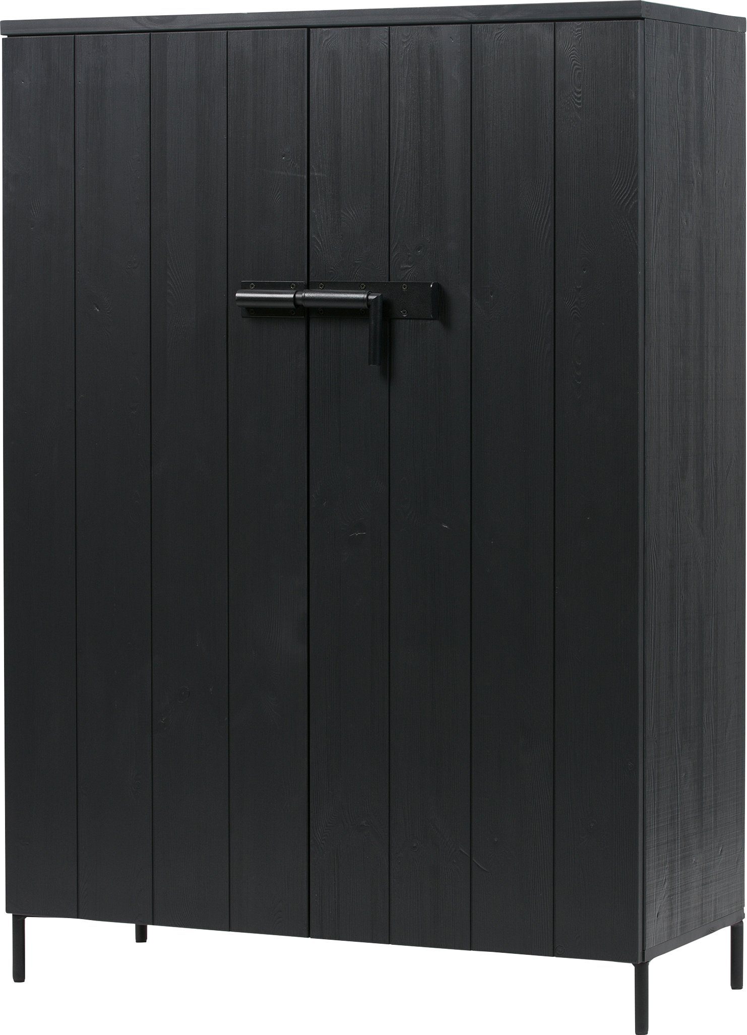 WOOOD Highboard Bruut midischrank, hoge kast van massief dennenhout, h 141 cm x b 100 cm