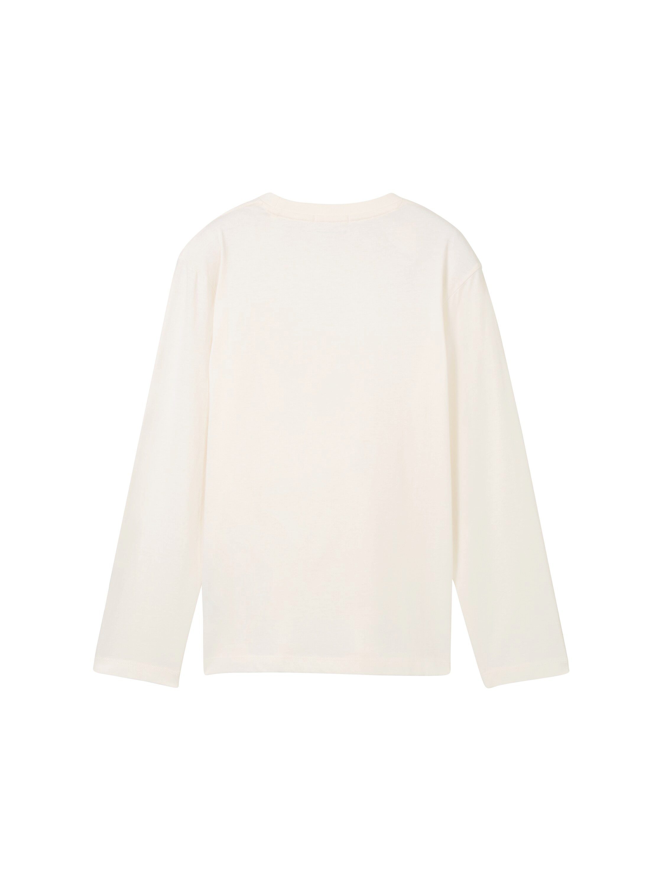 Tom Tailor Shirt met lange mouwen met letterprint