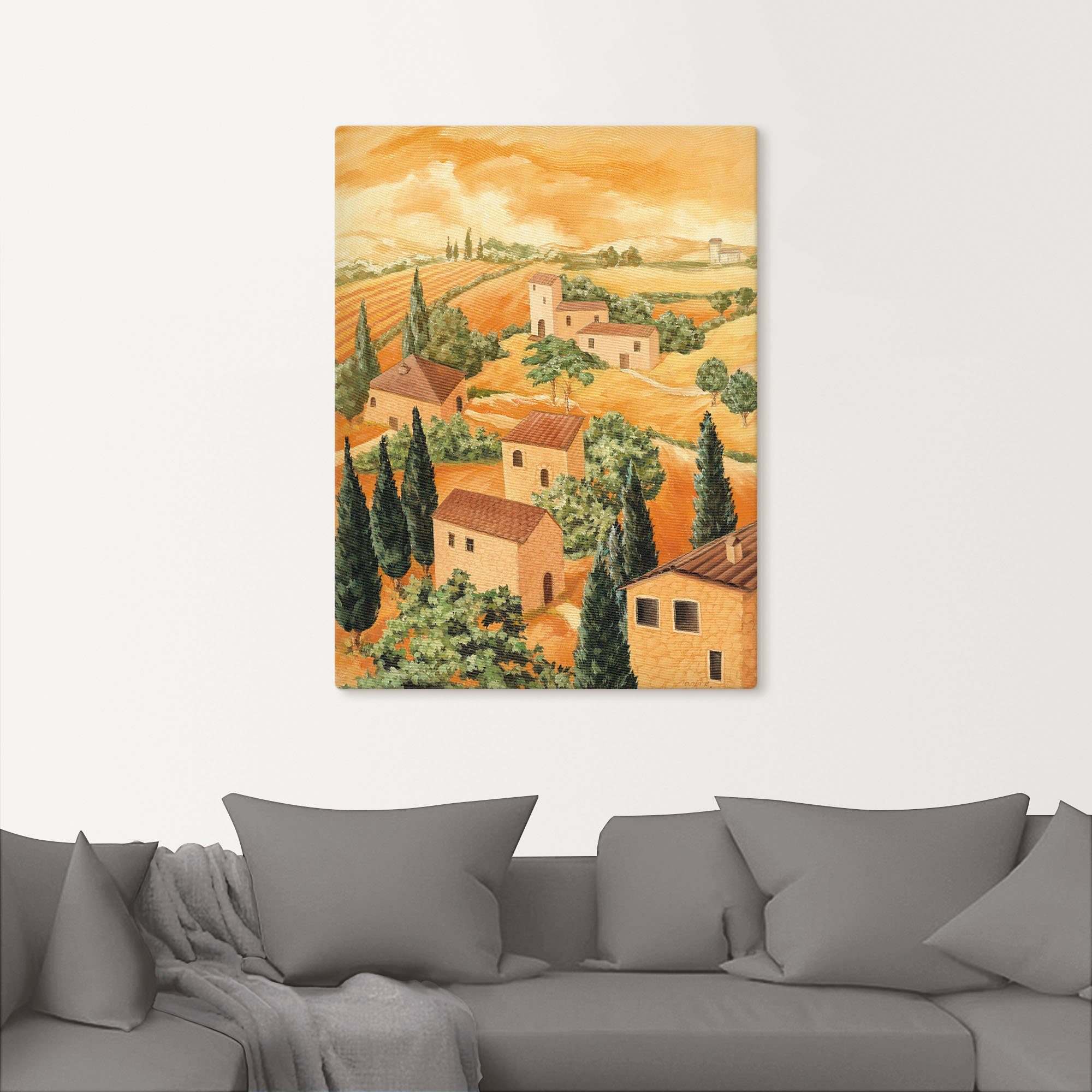 Artland Artprint Landschap Italië als artprint van aluminium, artprint voor buiten, artprint op linnen, poster in verschillende maten. maten