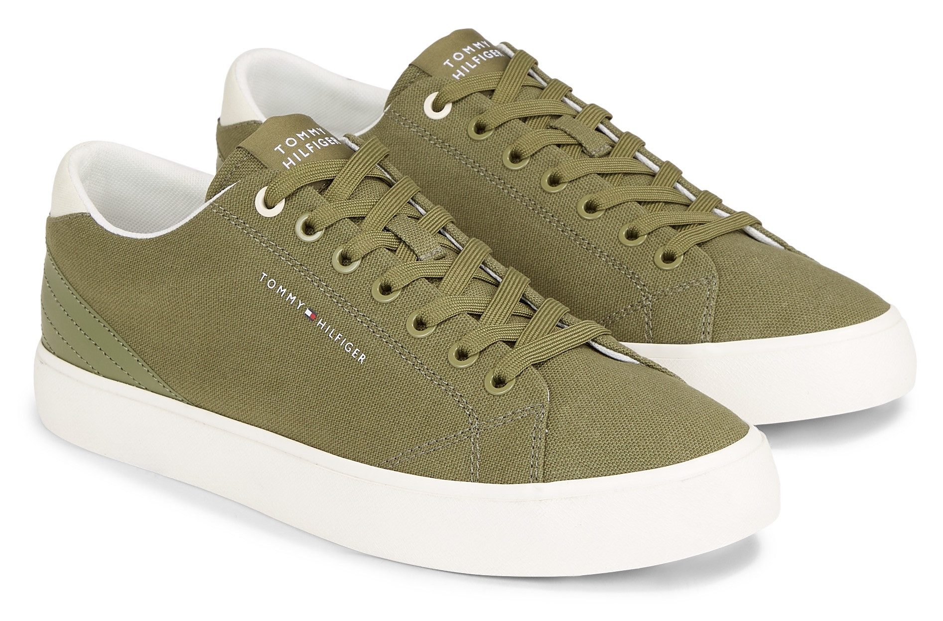 Tommy Hilfiger Sneakers TH HI VULC LOW SUMMER CVS met zijlogo, vrijetijdsschoen, halve schoen, veterschoen