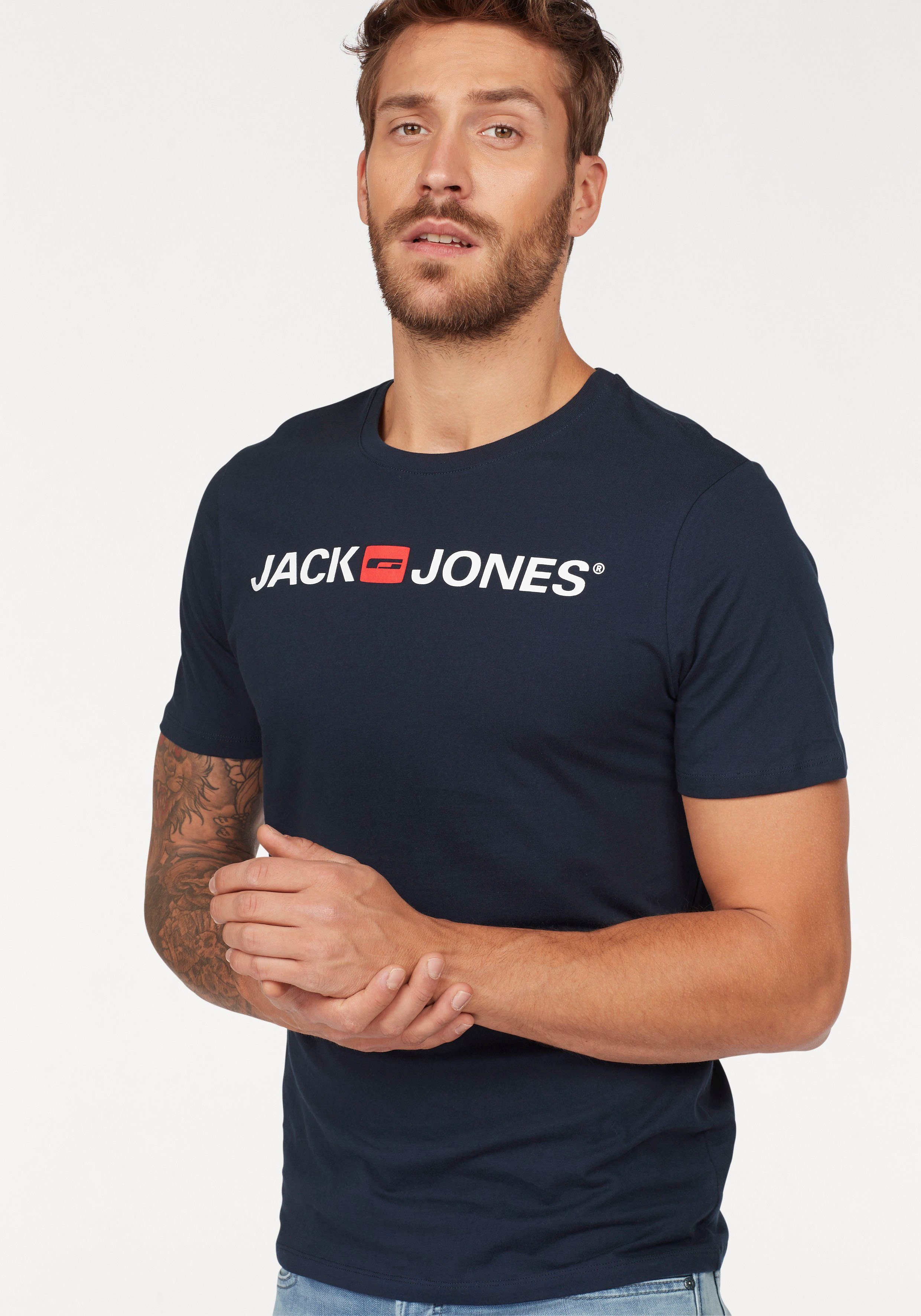 Jack & Jones Shirt met ronde hals JJECORP LOGO TEE SS CREW NECK 3PKMP NOOS (3-delig, Set van 3)