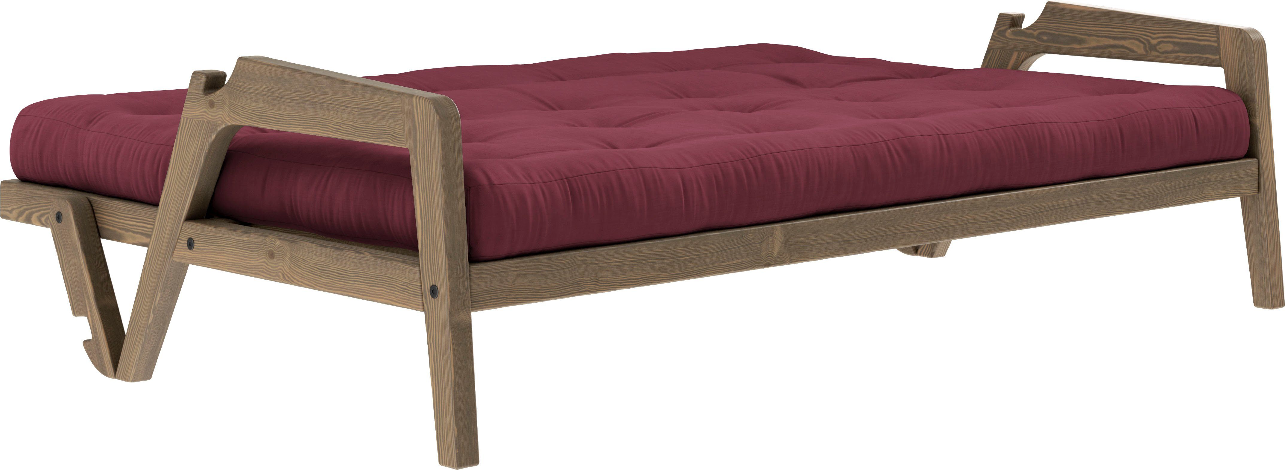 Karup Slaapbank Graf Met houtstructuur, incl. futonmatras, ligoppervlak 130x190 cm