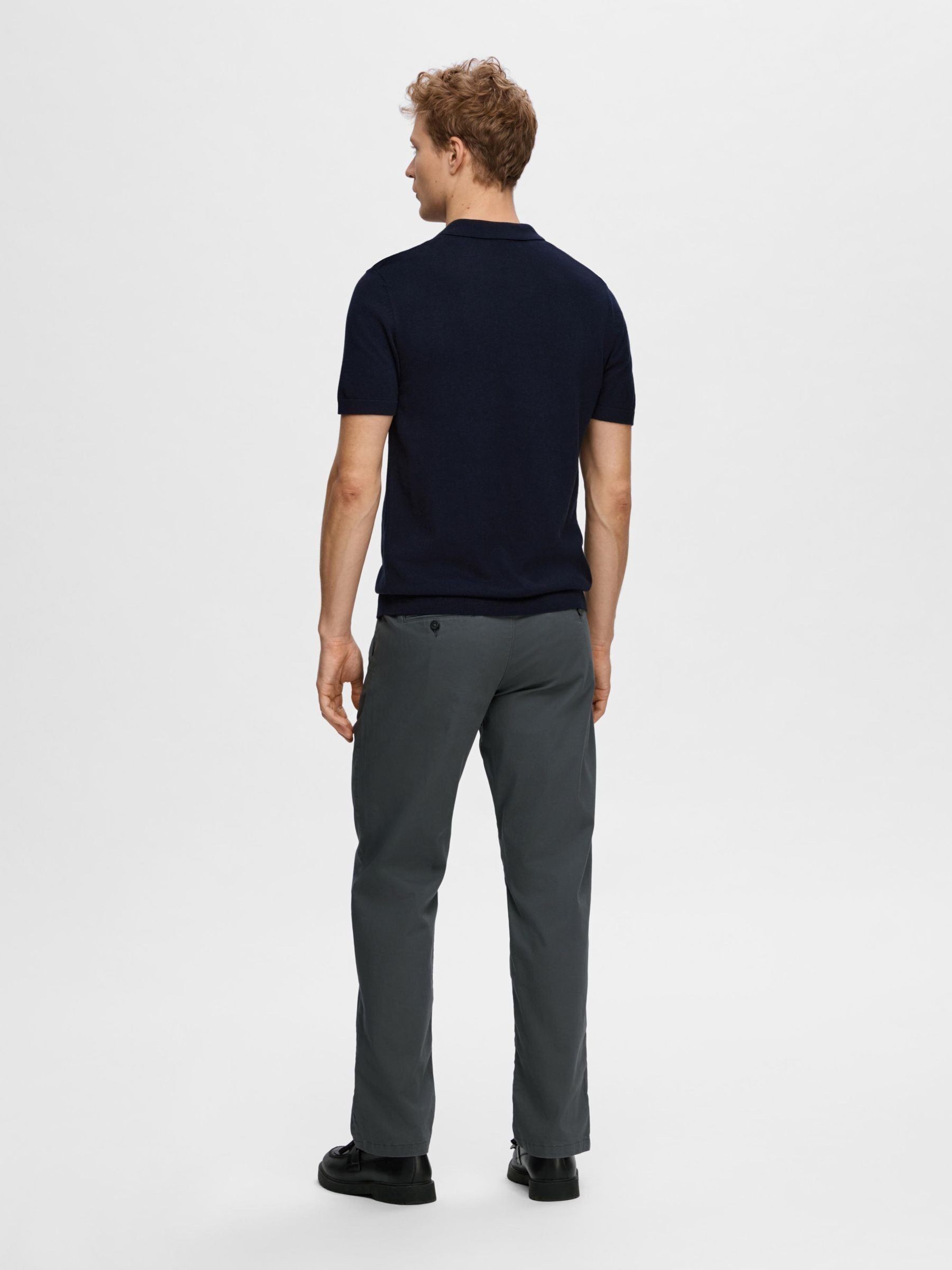 SELECTED HOMME Poloshirt SLHBERG SS KNIT POLO NOOS