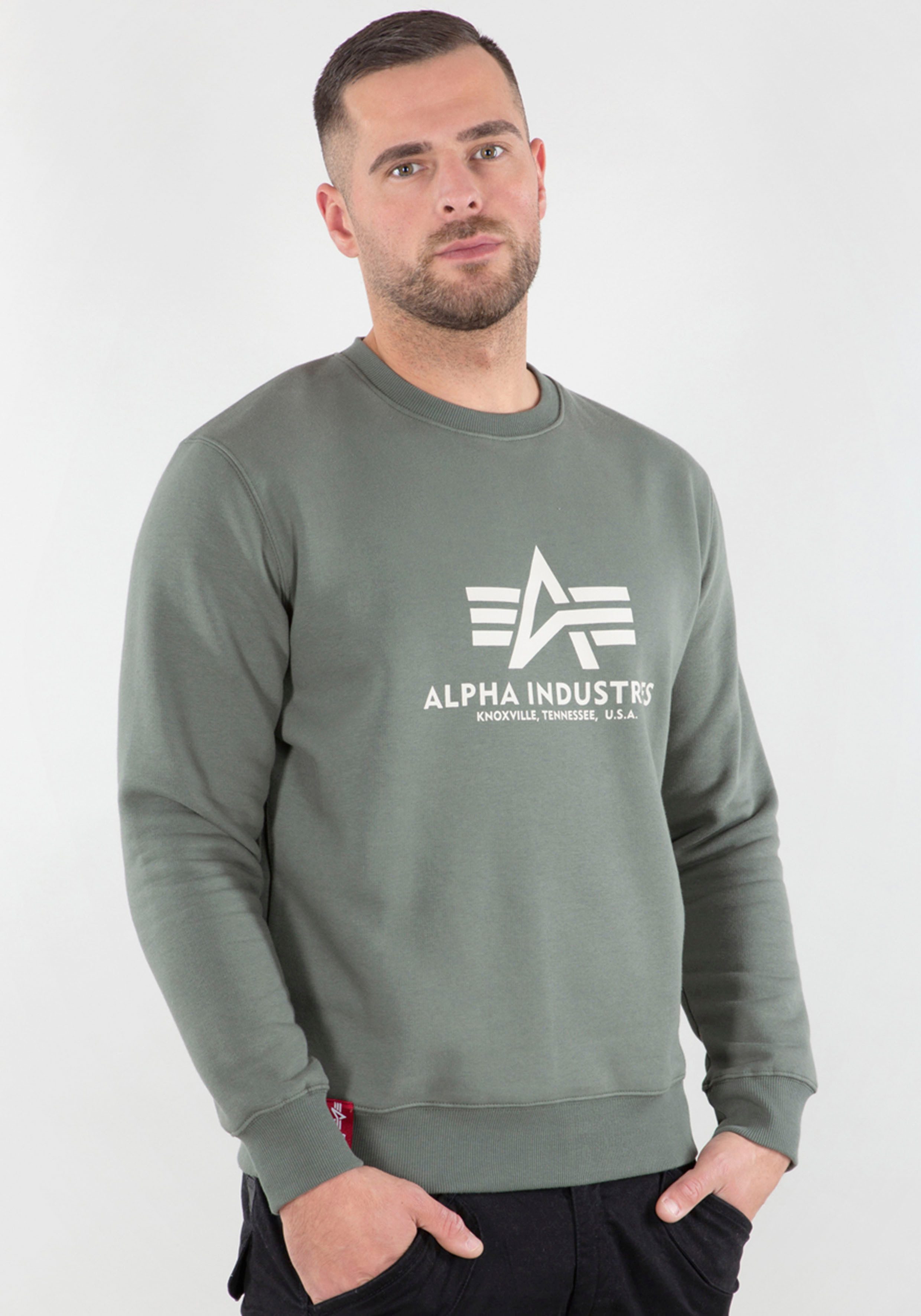Alpha Industries Sweatshirt Basic sweater heren sweaters maat XXXL groen