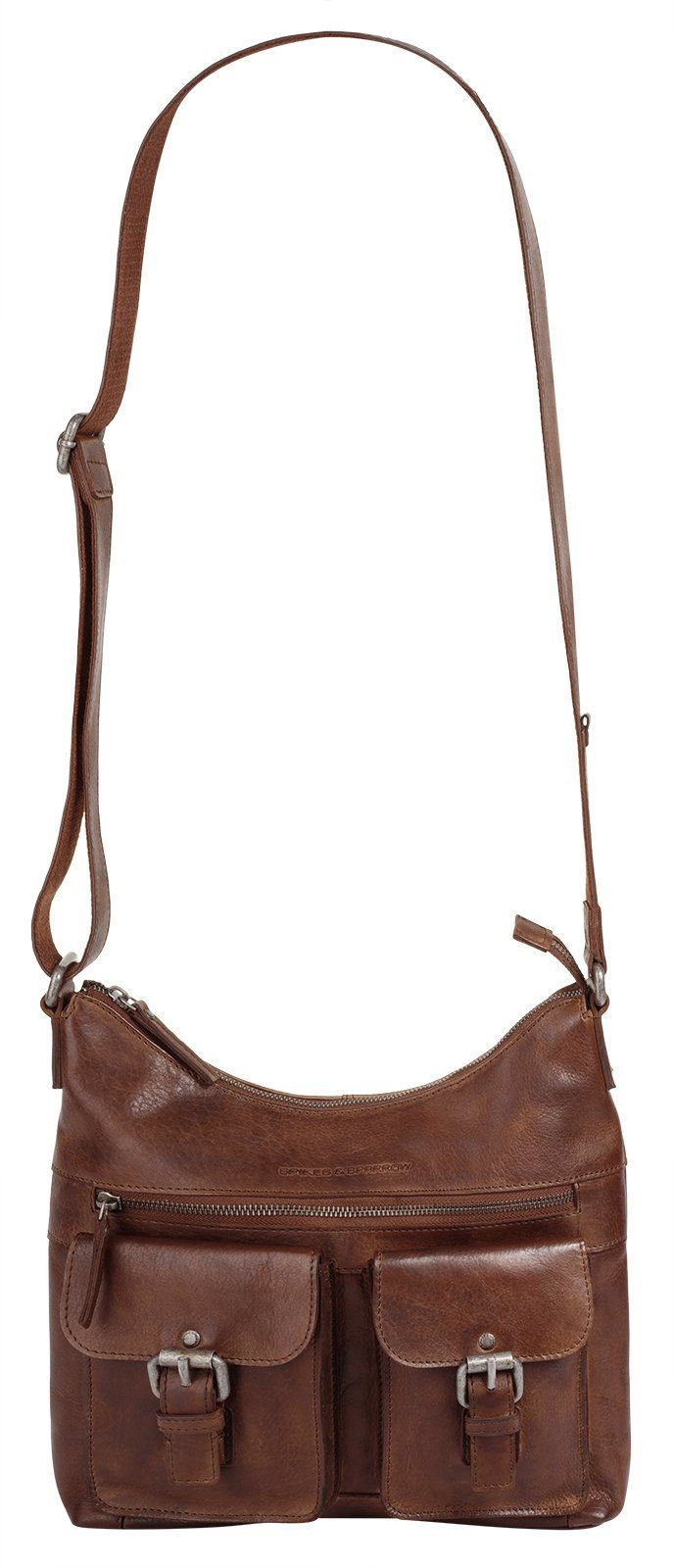 Spikes & Sparrow Schoudertas echt leder