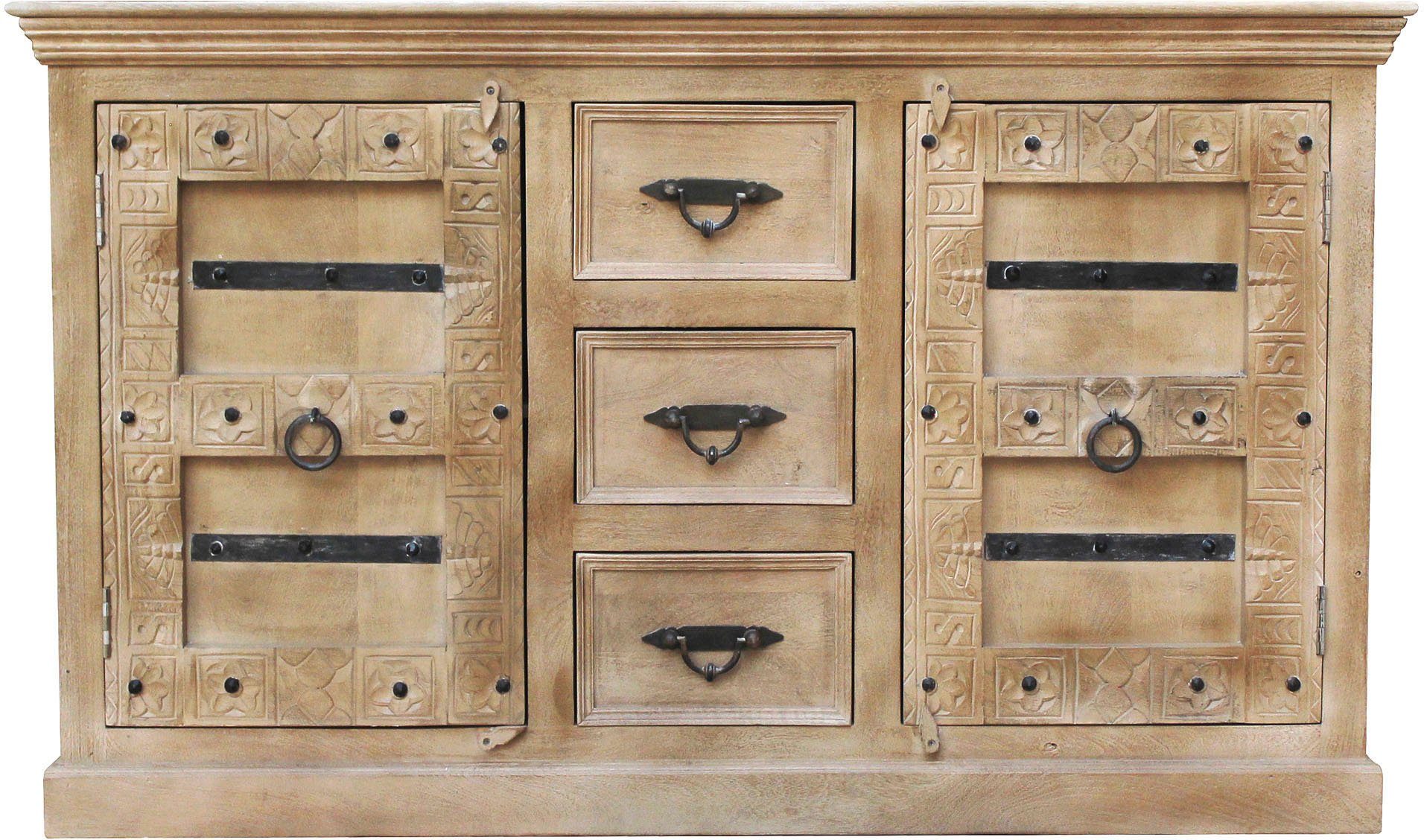 SIT Dressoir Daipur met luxueus houtsnijwerk