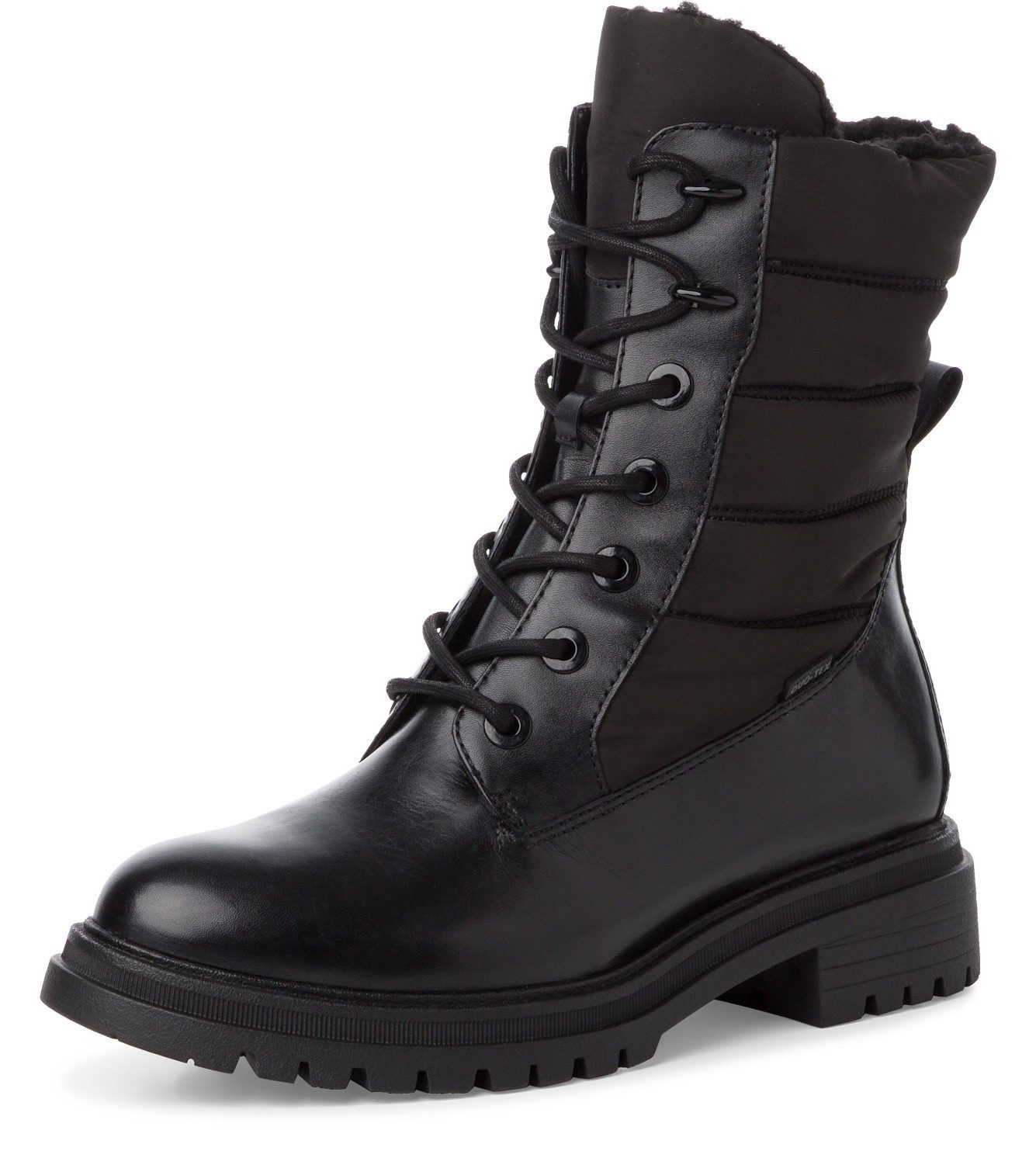 Tamaris Winterlaarzen hakken, winter-enkellaars, outdoorschoen in materiaalmix