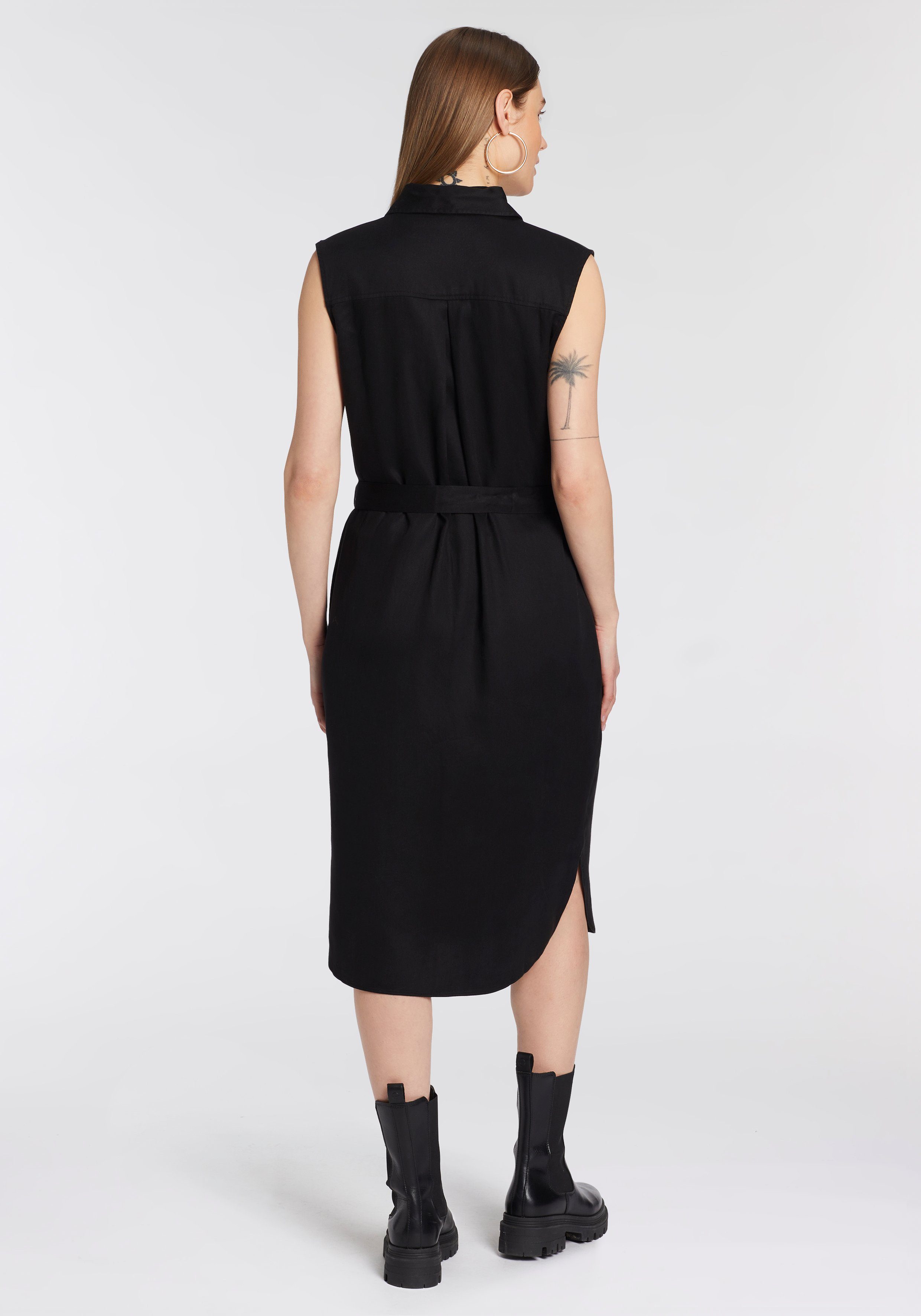 OTTO products Blousejurk Circular Collection midi-lengte mouwloos van lyocell (tencel™) met bindceintuur