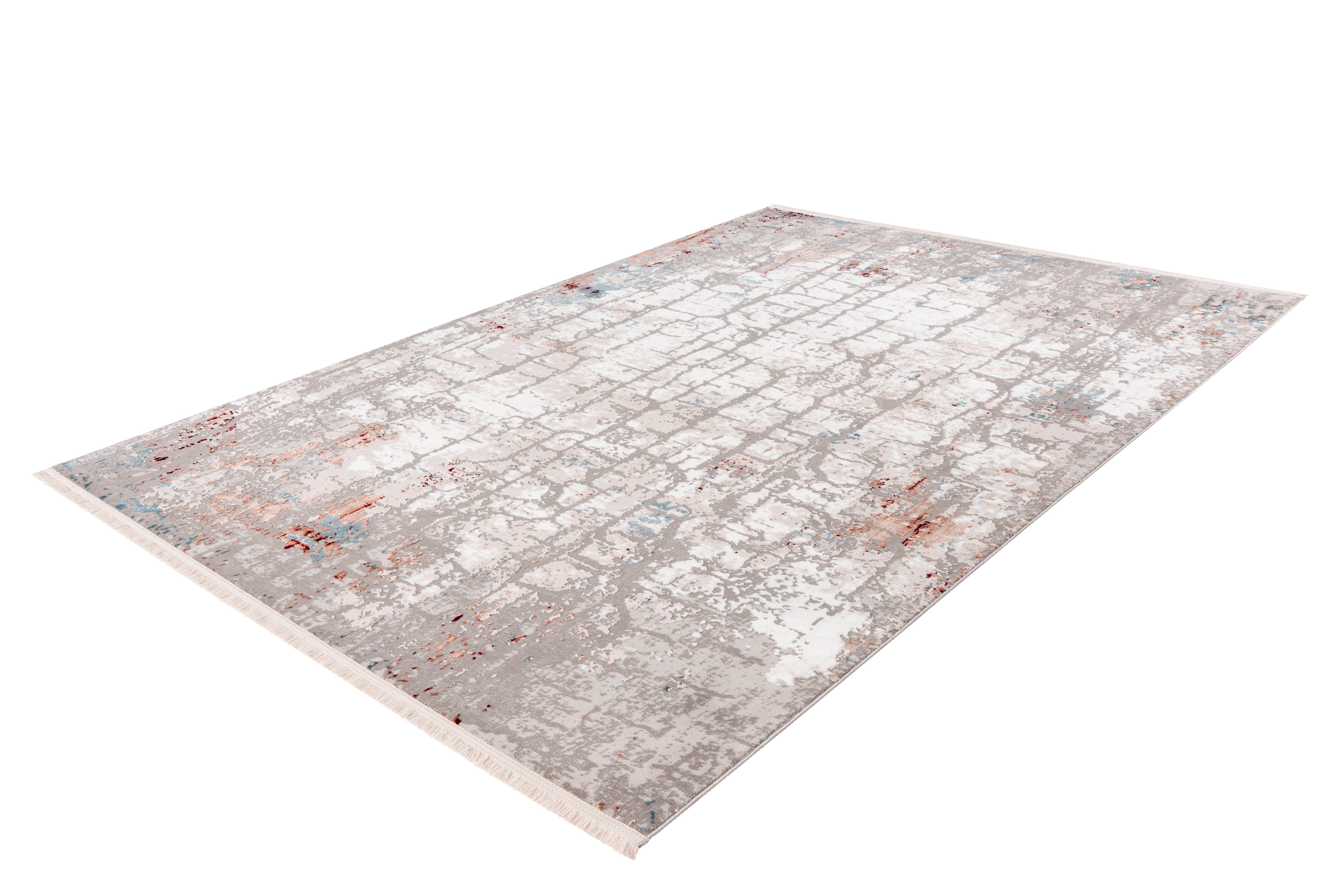 me gusta Vloerkleed Akropolis 125 vlakke tapijt met katoen achterkant, aantrekkelijke vintage-look moderne vloerkleden maat 80 cm x 150 cm x 12 mm
