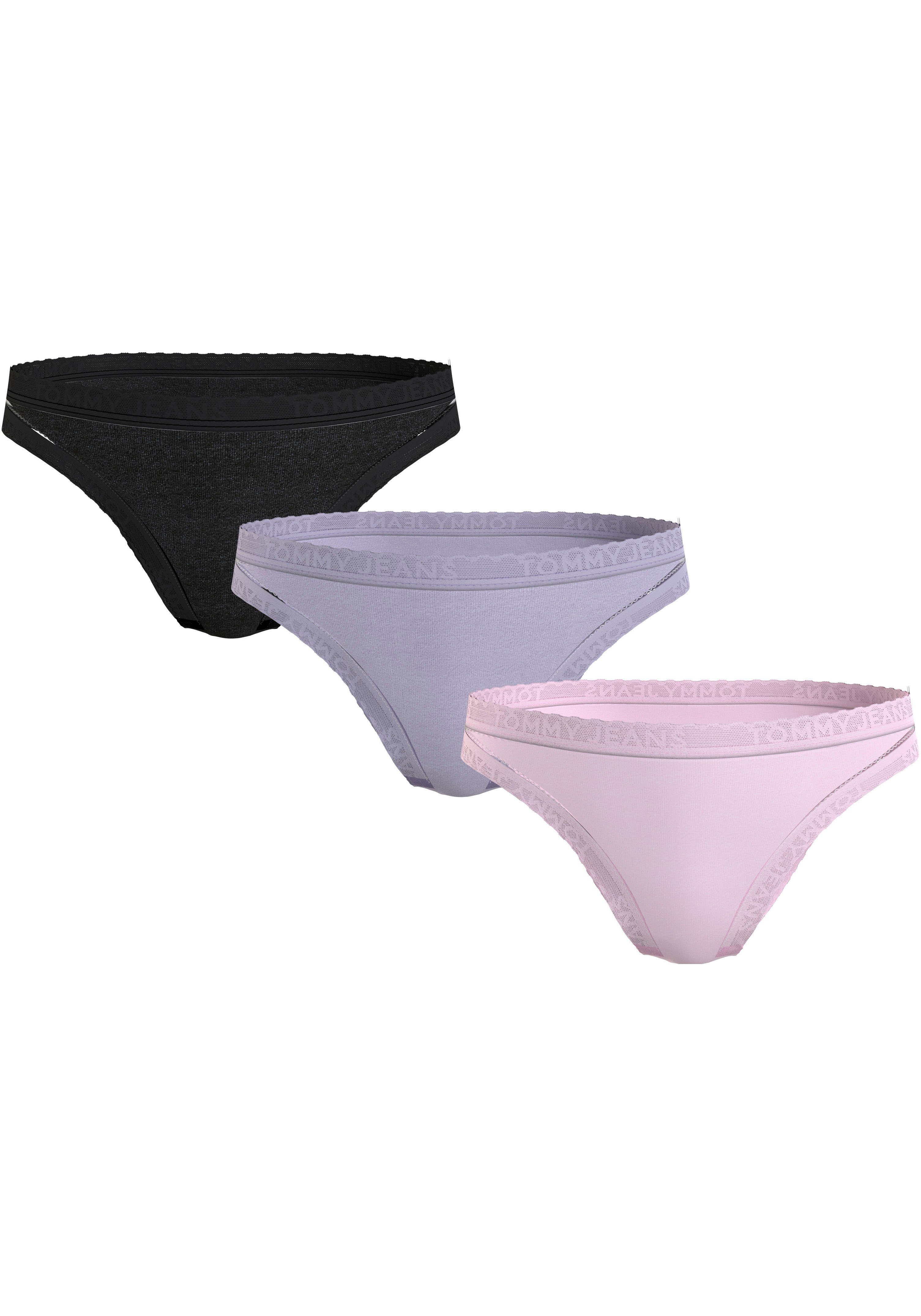 Tommy Hilfiger Underwear Bikinibroekje 3P HW BIKINI (EXT SIZES) met tommy jeans logo-elastische afwerkingen (3 stuks)