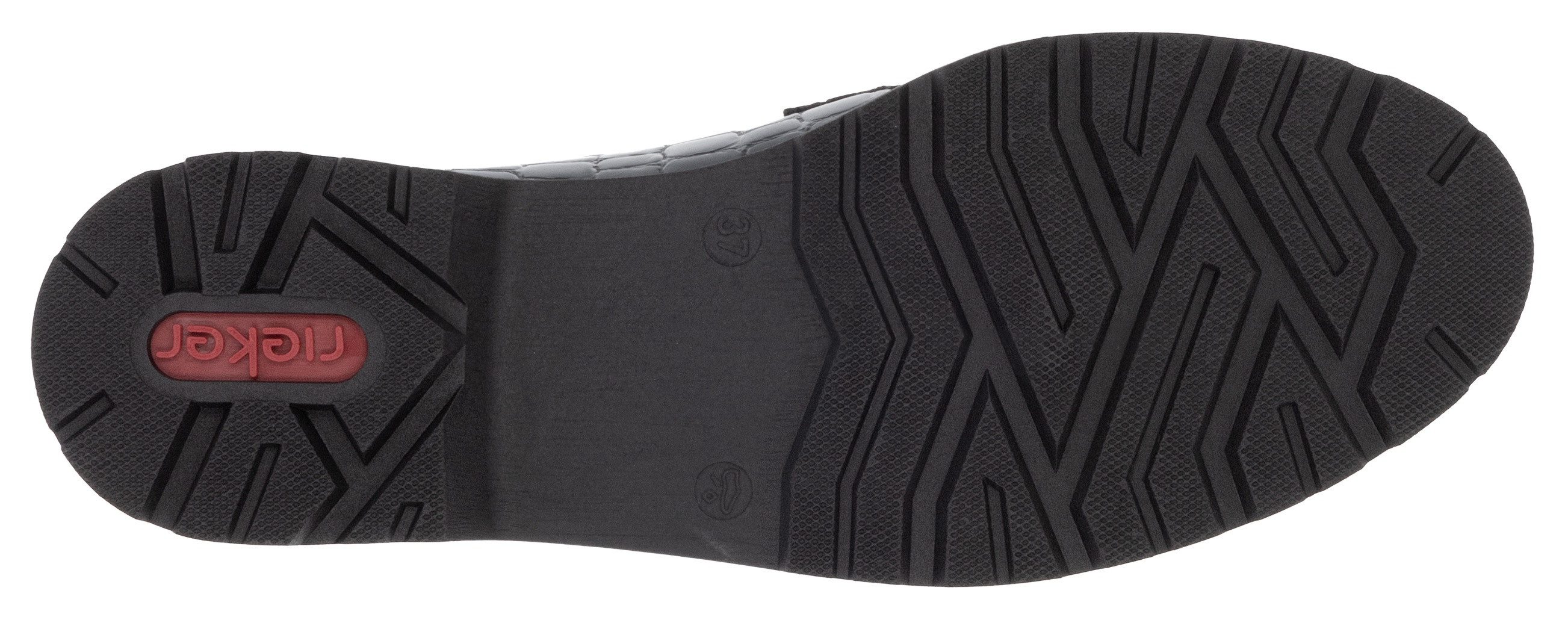 Rieker Loafers slippers, instapschoen, college schoenmet kleine elastieken