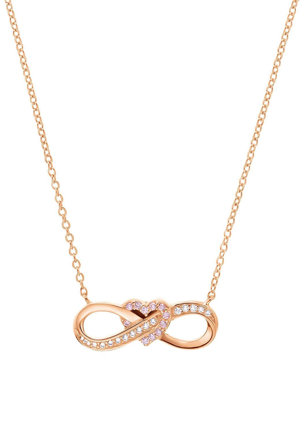 Amor Ketting met hanger Infinity, 2016775 met zirkoon (synthetisch) dames kettingen maat - goud(kleur)
