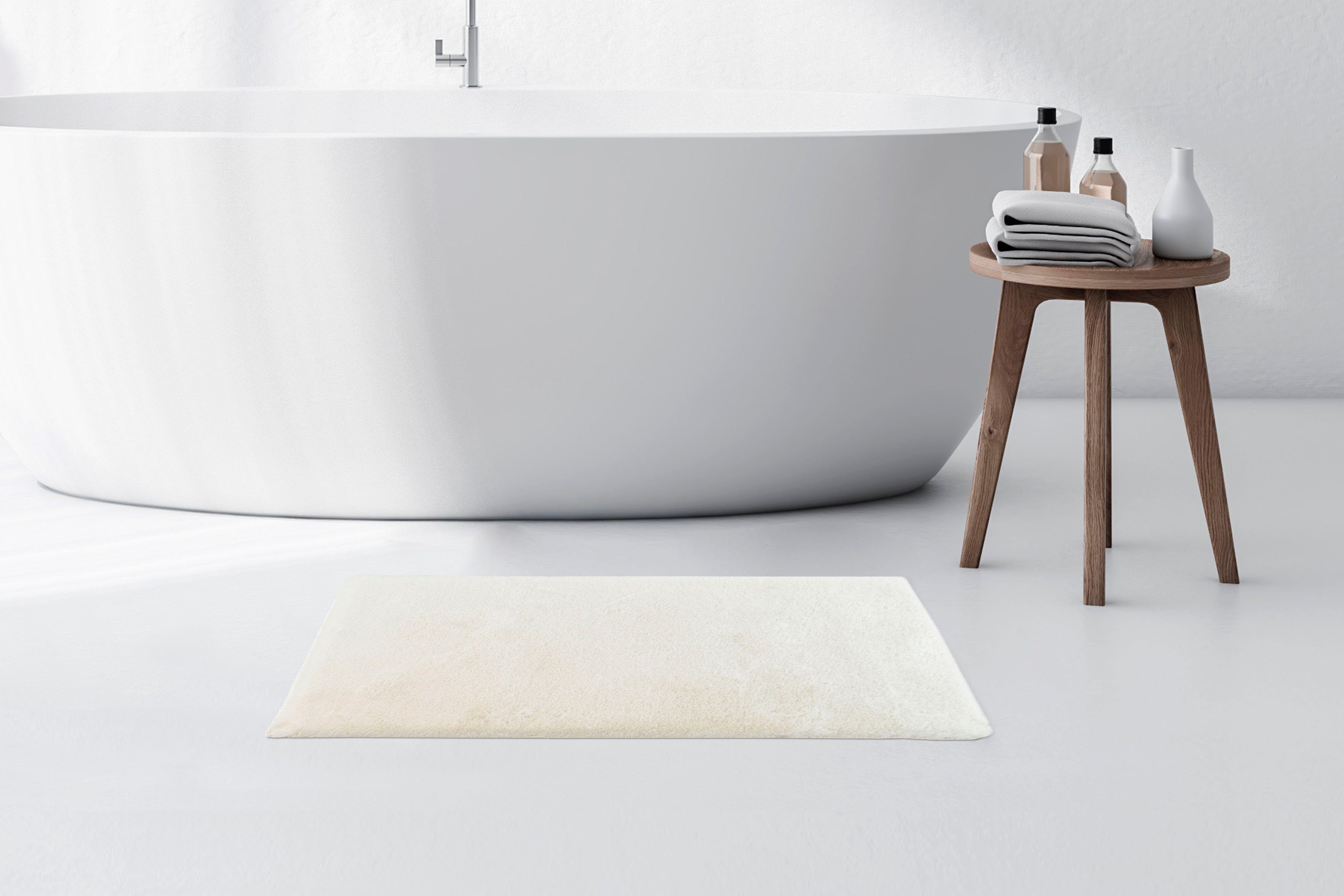 Kayoom Badmat Rabbit Light zachte konijnenbont haptiek, badkamer, kinderkamer, slaapkamer (1 stuk)