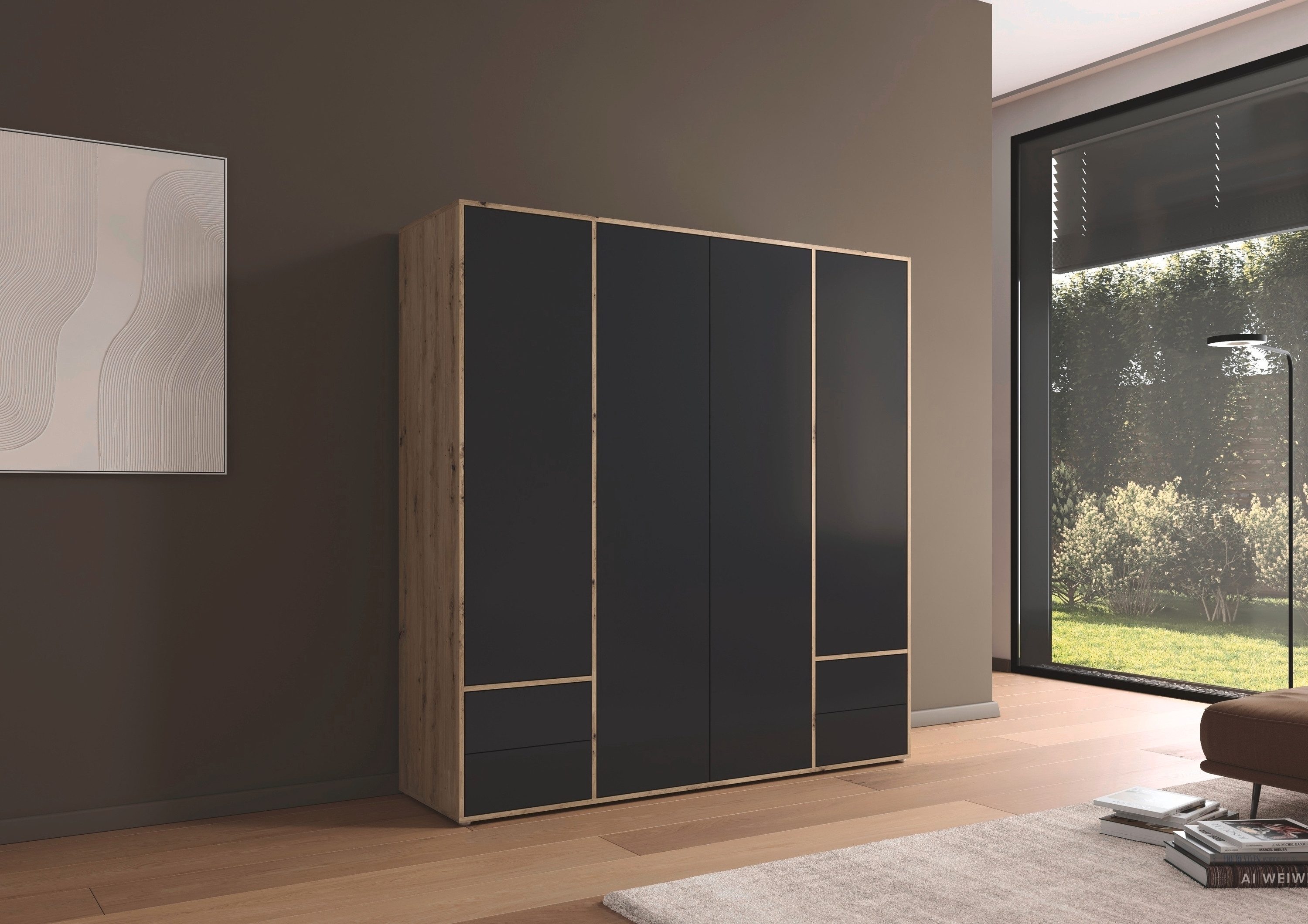 rauch Draaideurkast Kledingkast Kast Garderobe Wasmand NABILA veel Opbergruimte met 2 lades en push-to-open functie topseller made in germany