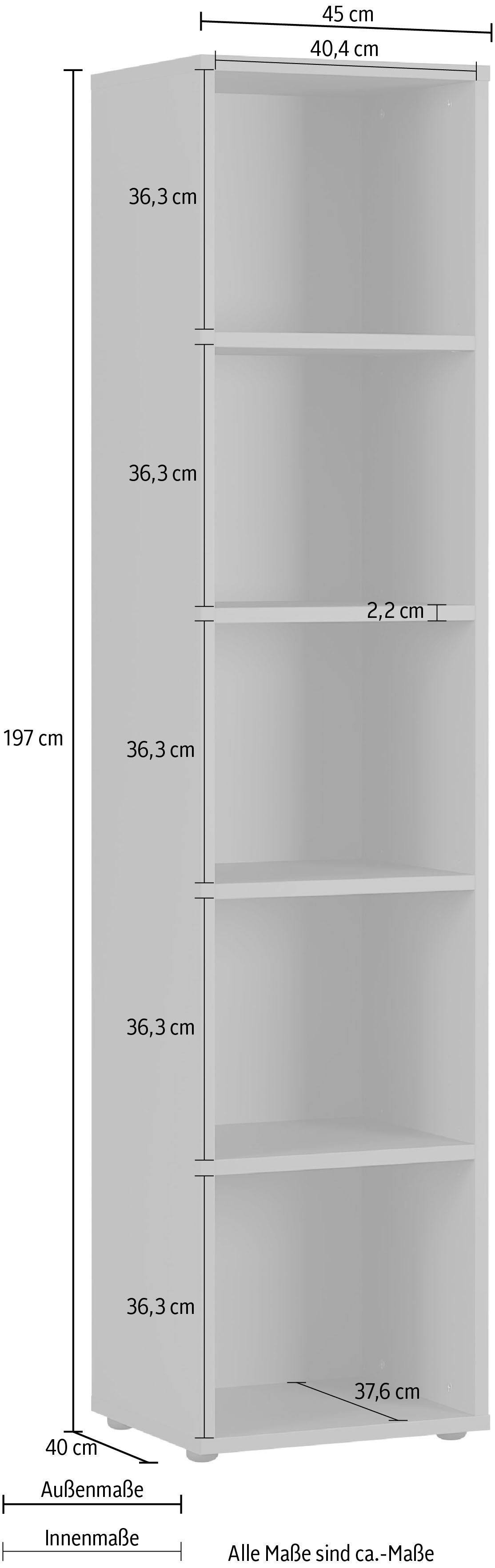 GERMANIA Ordnerrek GW-Agenda archiefkast met verstelbare planken, breedte 45 of 80 cm, made in germany