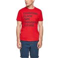 s.oliver t-shirt met frontprint rood