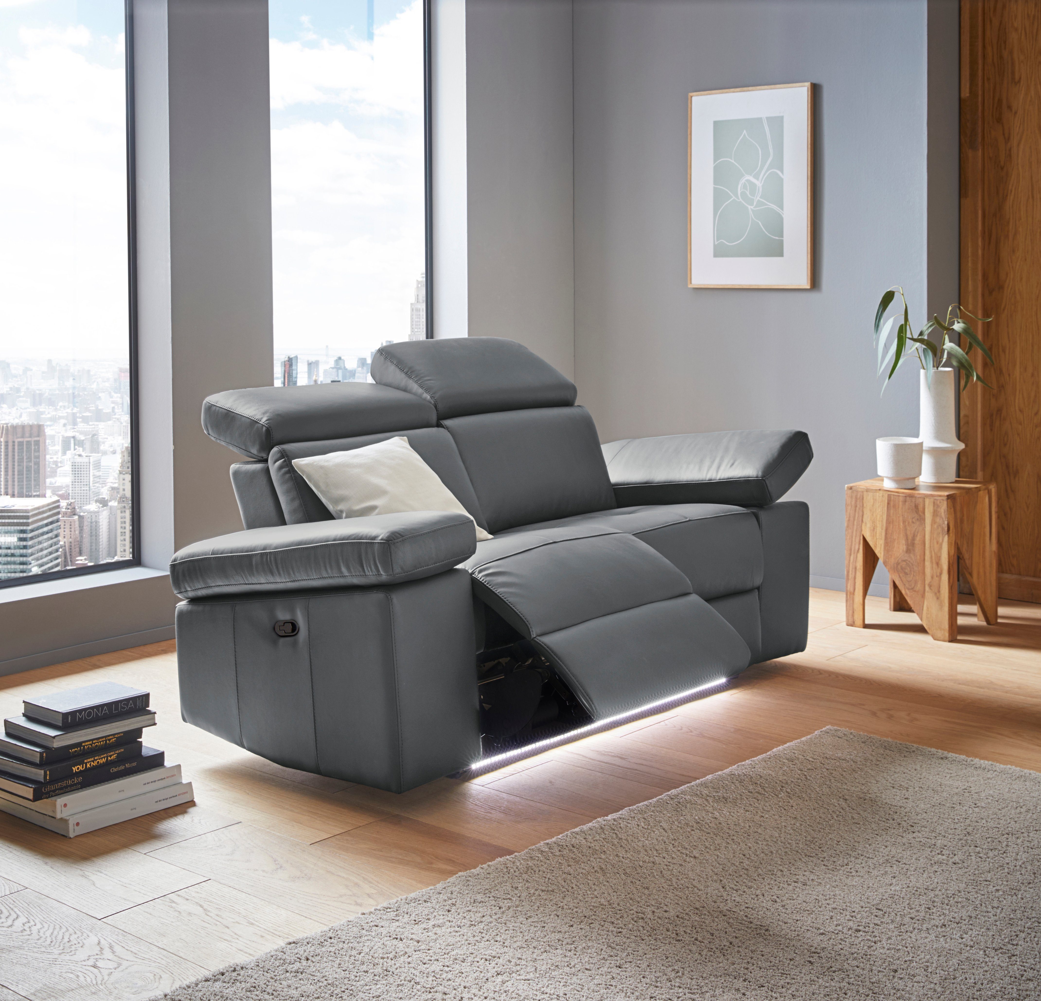 Places of Style 2-zitsbank Kilado met relaxfunctie, verstelbare armleuning, verstelbare hoofdsteun