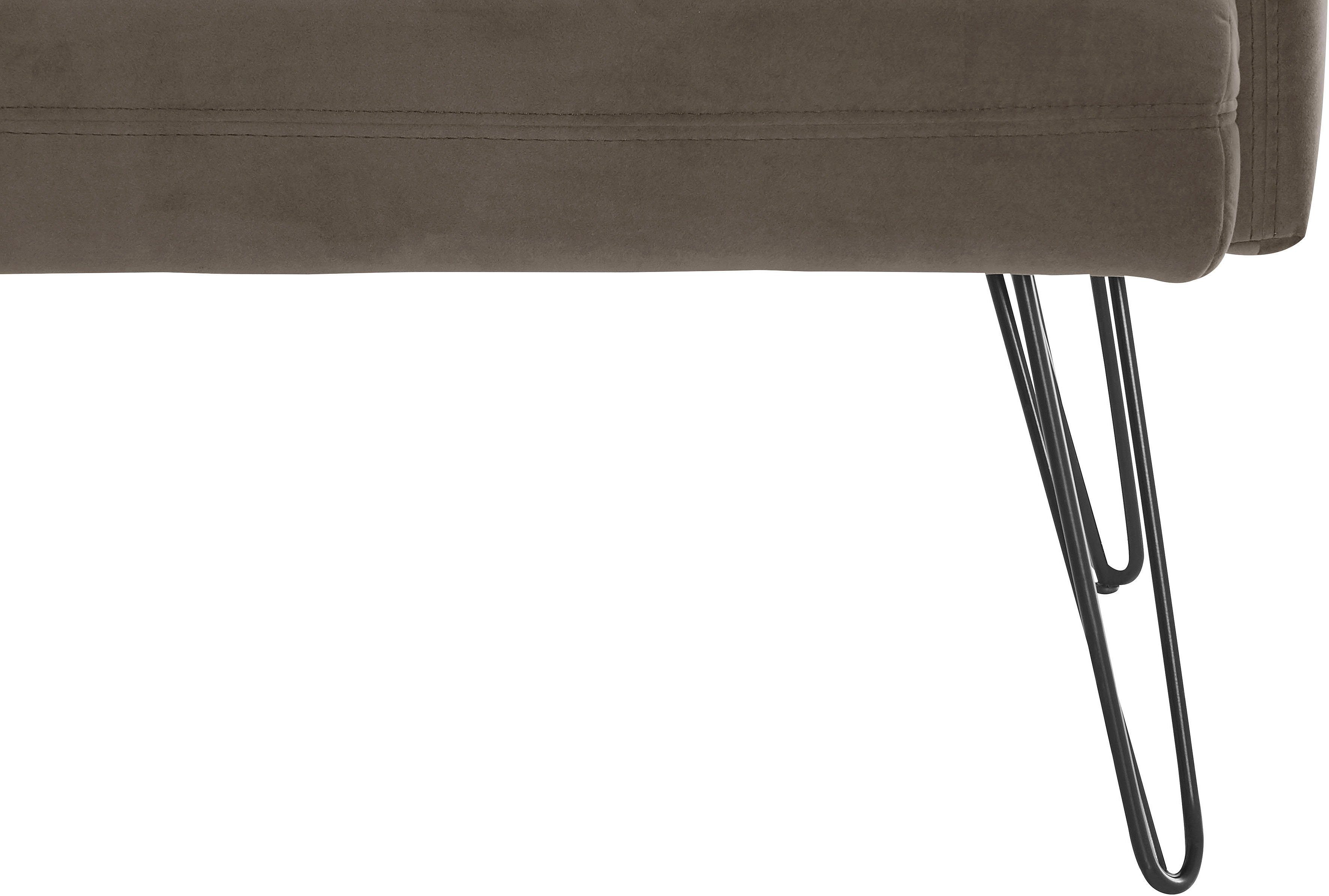 exxpo - sofa fashion Hoekbank Doppio, Chesterfield look, comfortabel en handig, hoge designvoeten