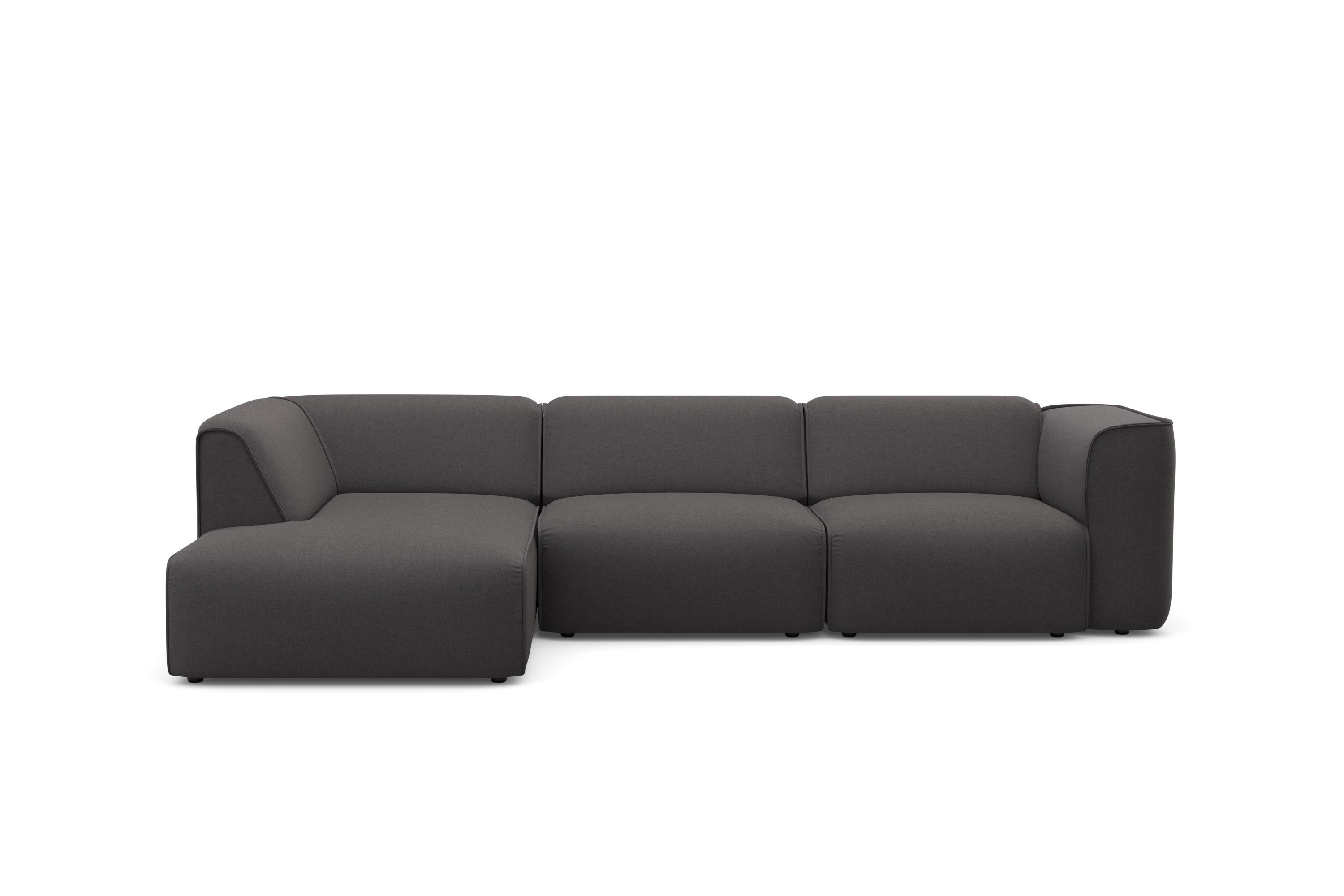 RAUM.ID Hoekbank Merid L-vorm, altijd uitbreidbaar met modules, B/D/H: 295/162/70 cm