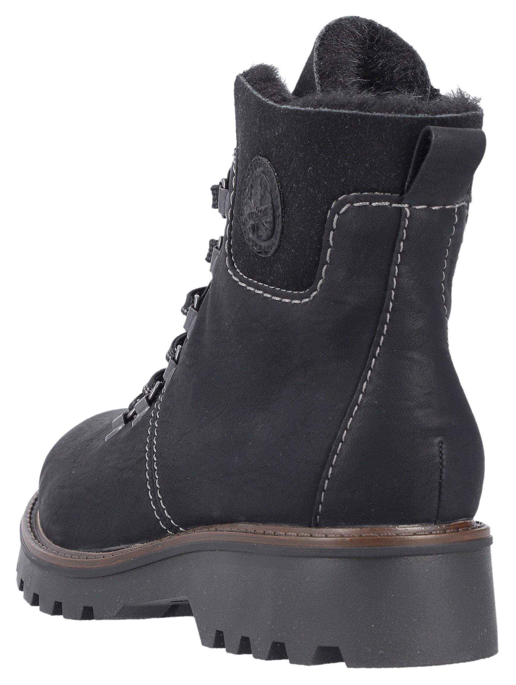 Rieker Winterlaarsjes , veterschoenen, outdoor enkellaars, bergbeklimmer-look, met warme voering
