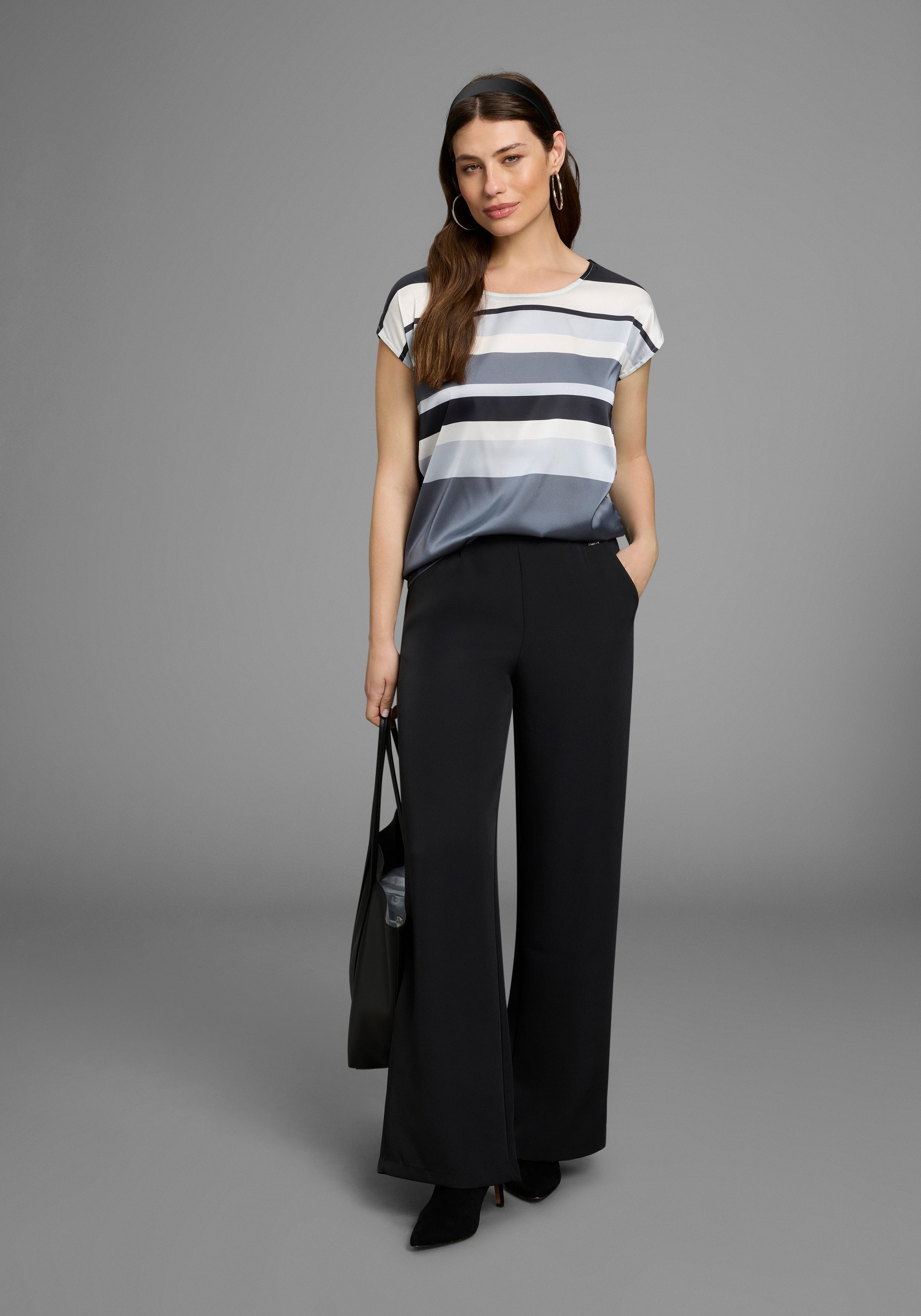 Laura Scott Shirtblouse in modieus streepdesign