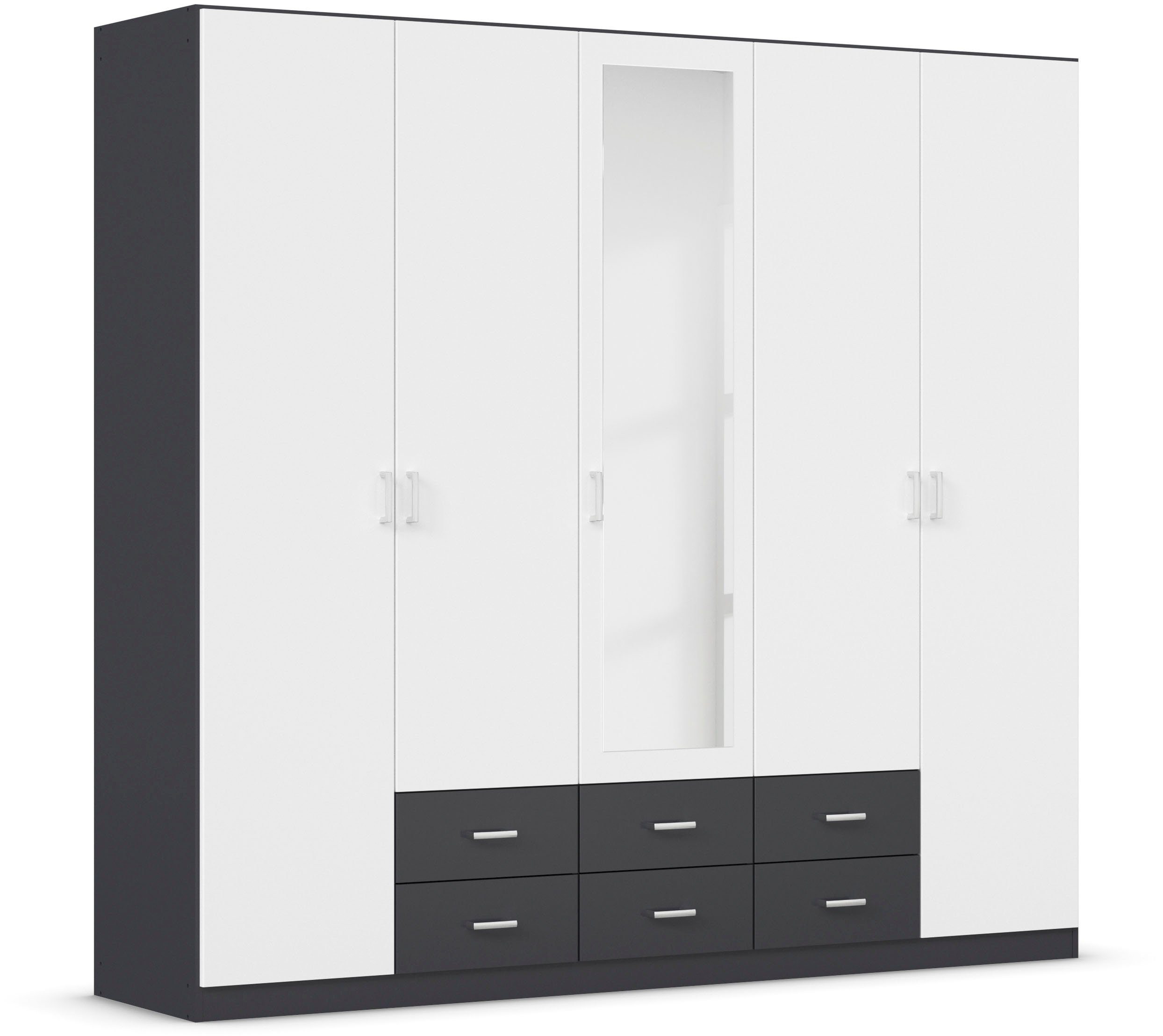rauch Kledingkast Kast Garderobe Wasmand GAMMA in 3 Breedtes veel opbergruimte met 6 lades, met spiegel topseller made in germany kledingkasten maat