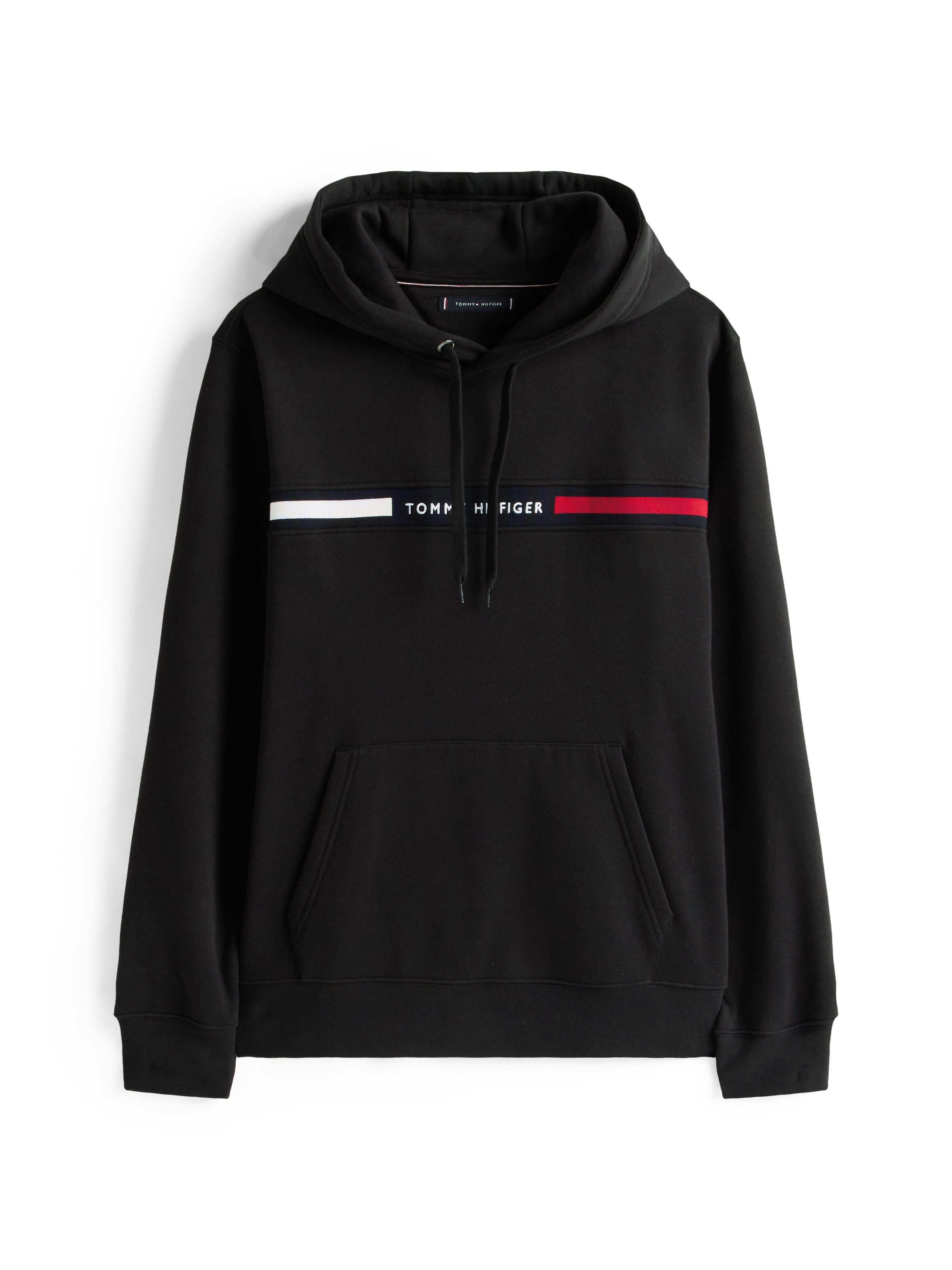 Tommy Hilfiger Hoodie HILFIGER CHEST INSERT HOODY met capuchon, kangoeroezak, logo-inscriptie