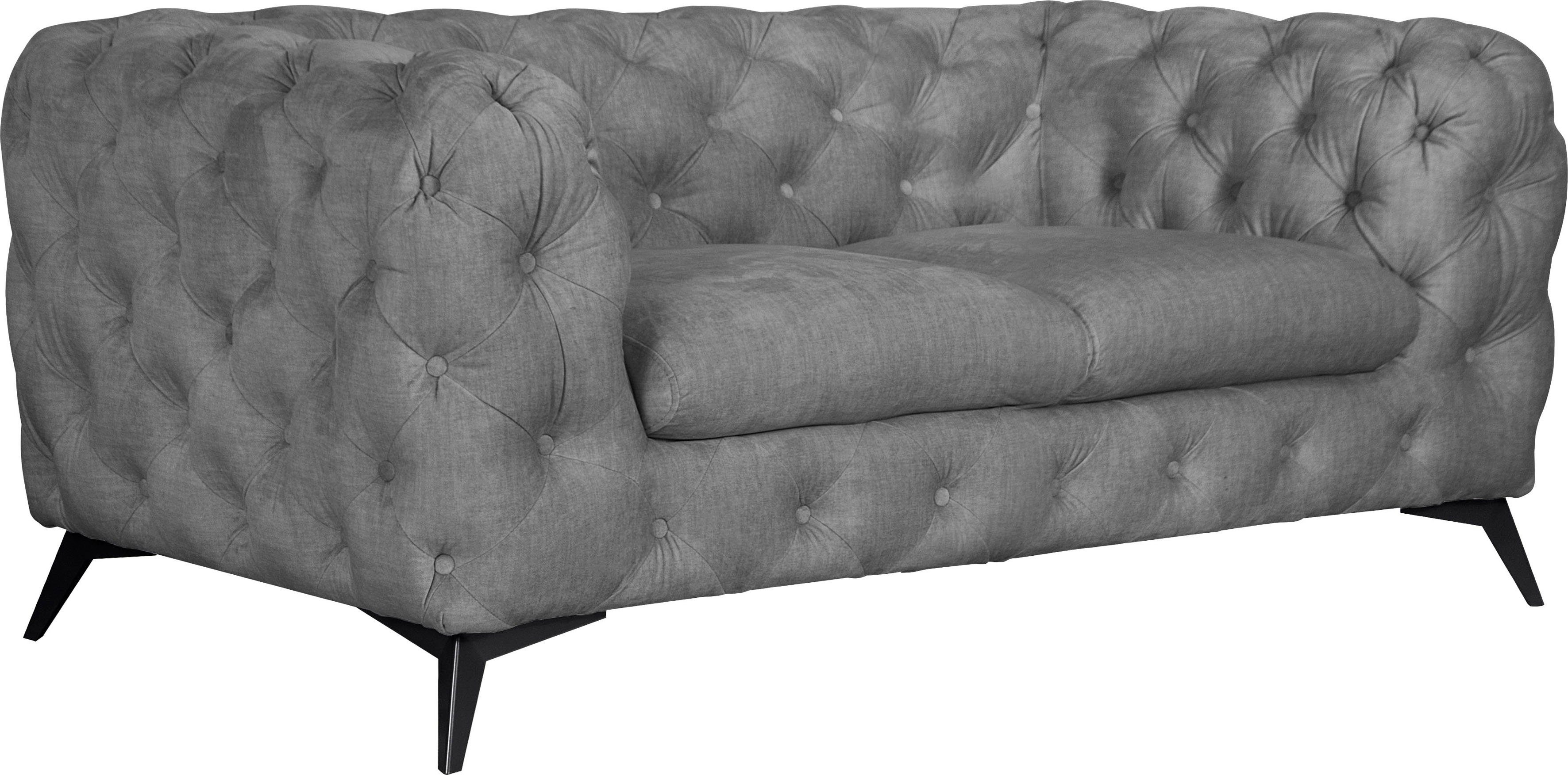 Leonique Chesterfield-bank Glynis luxueuze capitonnage, moderne chesterfield look, kleur van de poten ter keuze