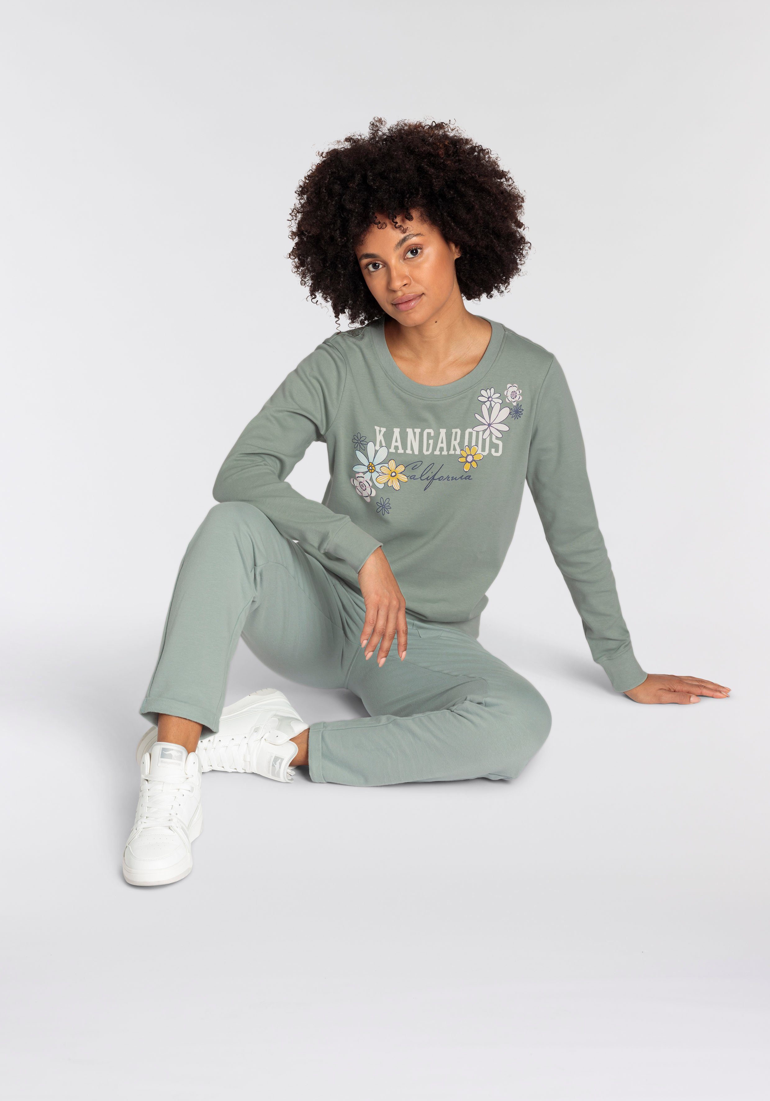 KangaROOS Sweatshirt met grote labelprint nieuwe collectie