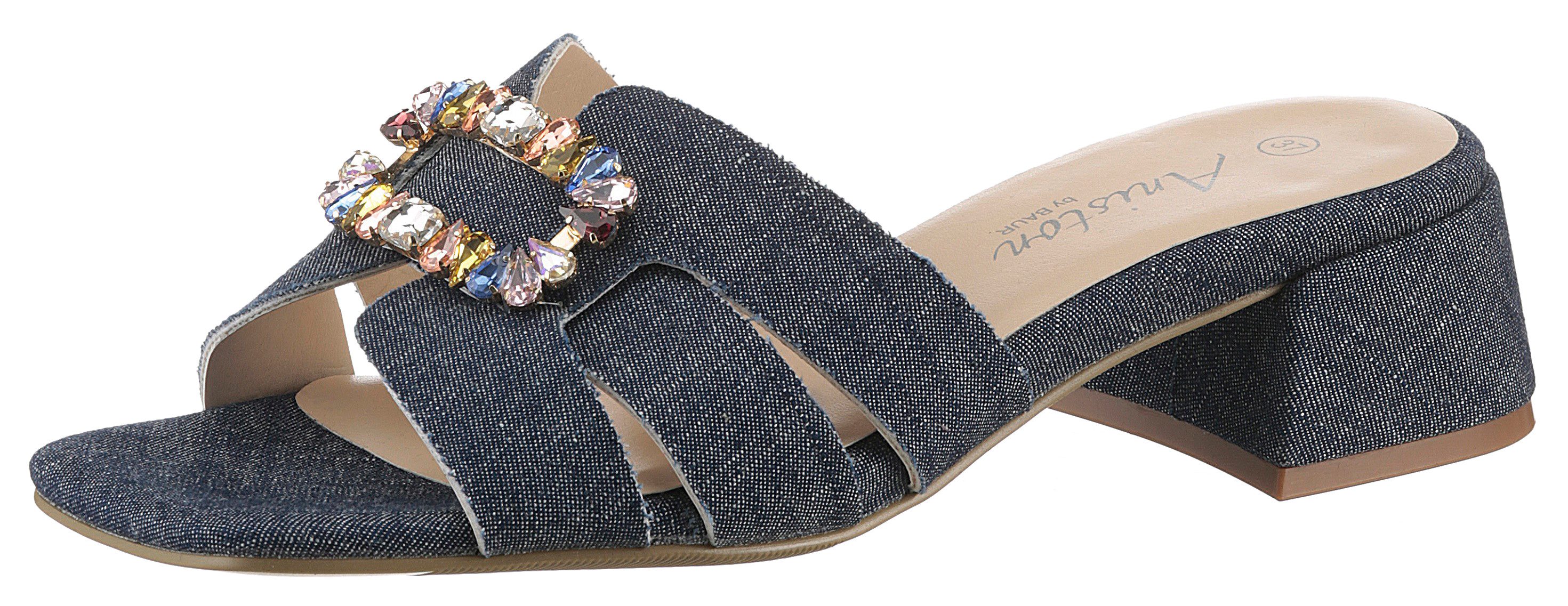 Aniston SHOES Slippers , zomerschoen, feestdag schoen, blokhak - nieuwe kollectie