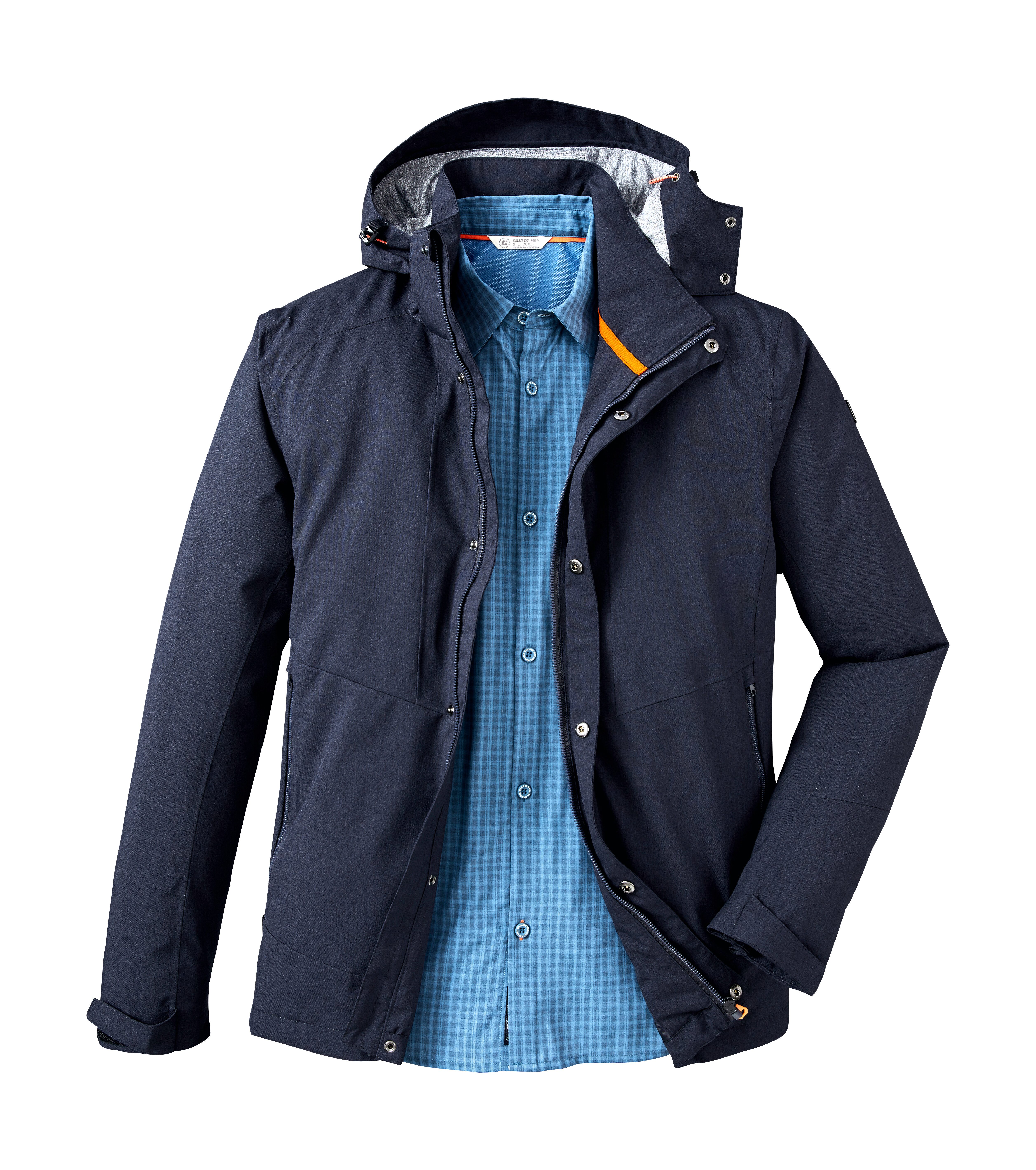 Killtec Outdoorjack KOS 53 MN JCKT Functionele jas: Wind- en waterdicht, ademend, afneembare capuchon
