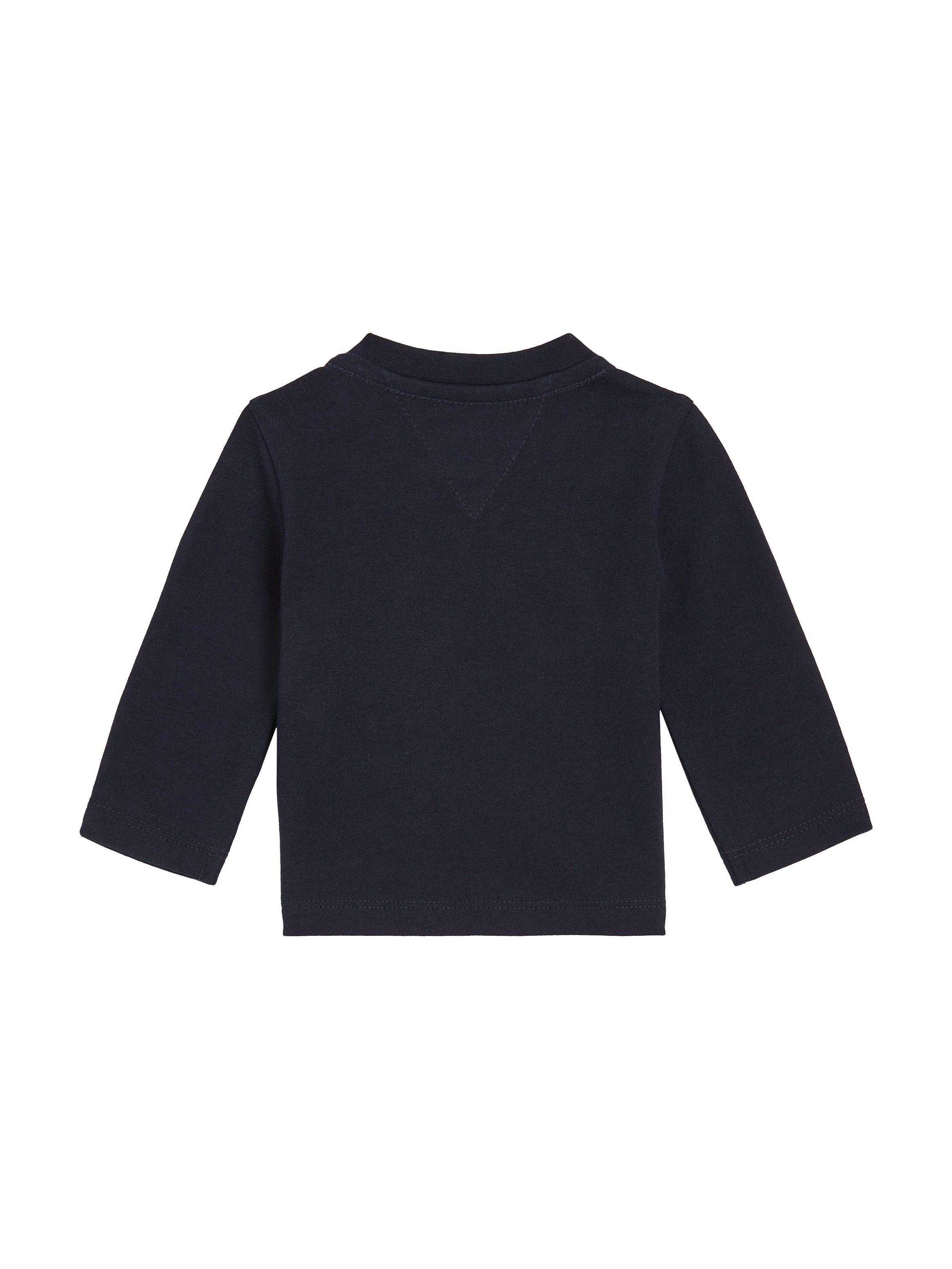 Tommy Hilfiger Shirt met lange mouwen MONOTYPE OVAL REGULAR TEE LS Baby tot 2 jaar met logo-opdruk