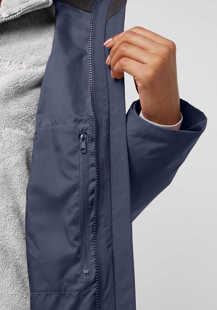 Jack Wolfskin Functioneel 3-in-1-jack ROTWAND 3IN1 JKT W