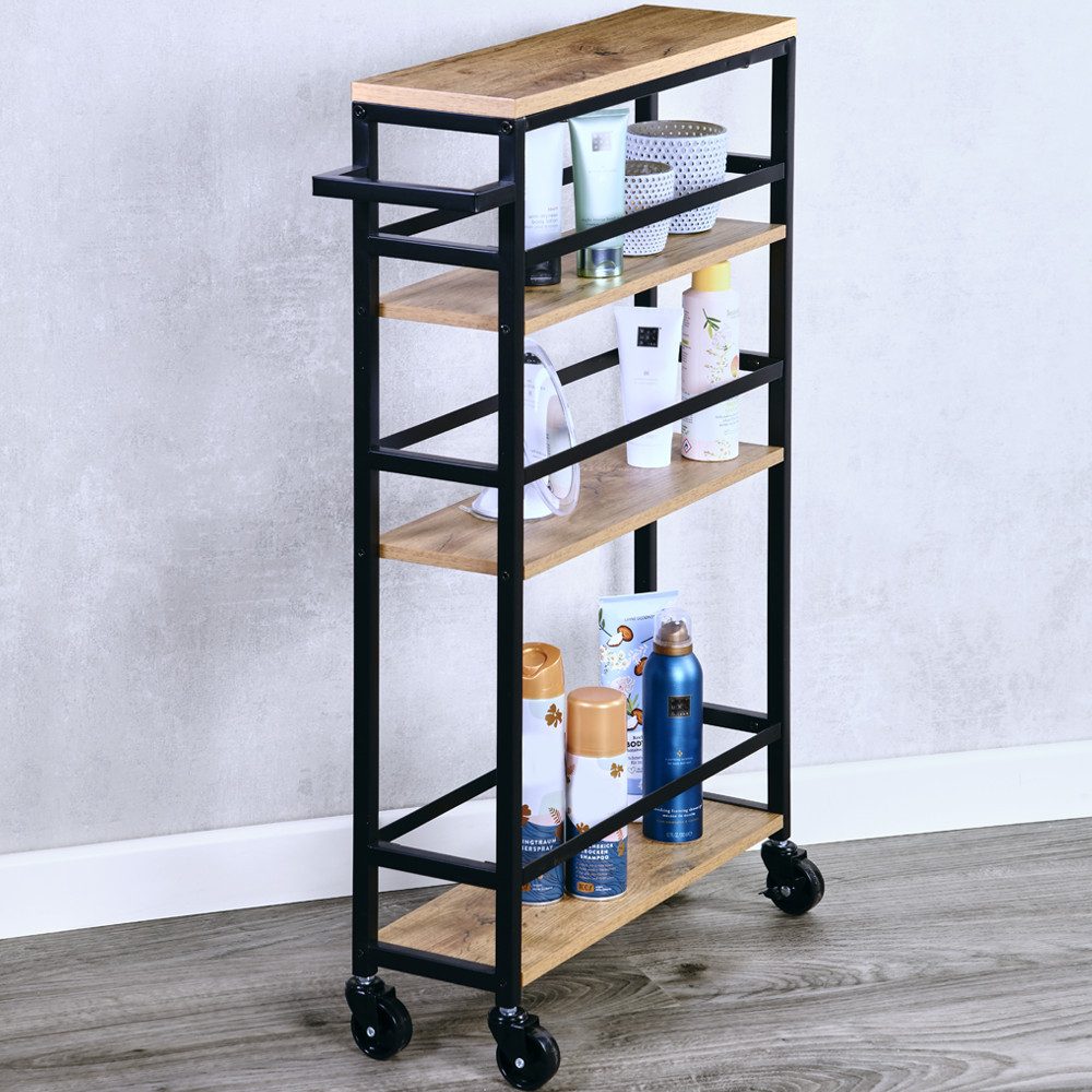 KESPER for kitchen & home Trolley Niswagen, zwart (1 stuk)