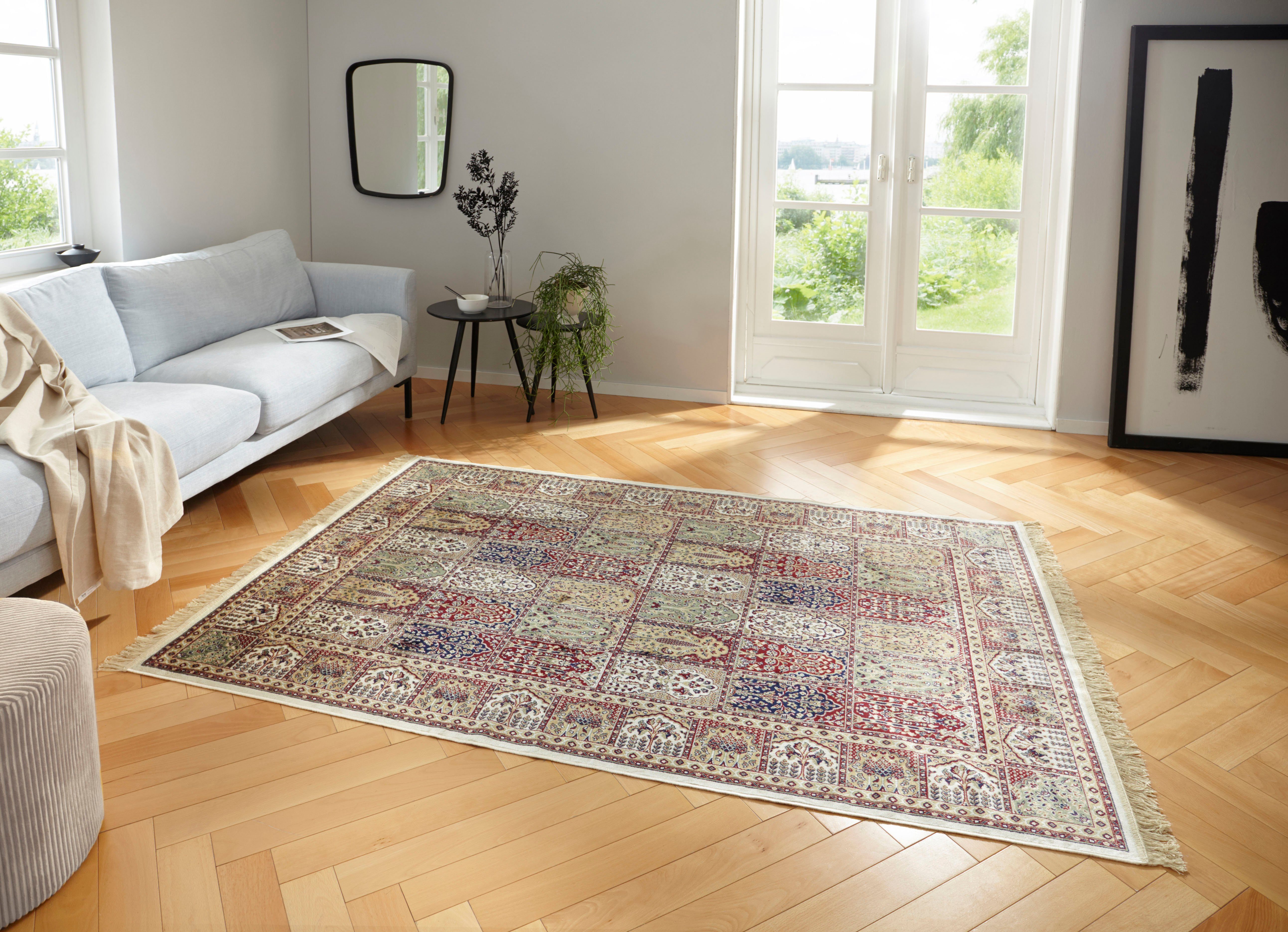 NOURISTAN Design-vloerkleed Moud Barash Viscose met franje, oriënt design