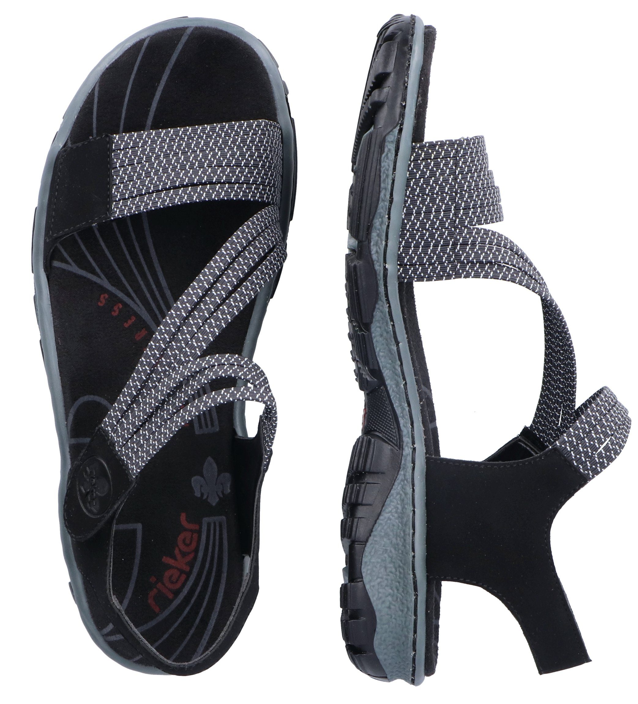 Rieker Sandalen zomerschoen, sandaal, klittenbandschoen, in sportieve uitstraling