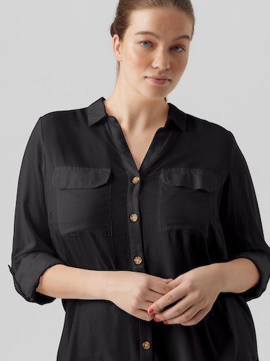Vero Moda Curve Overhemdblouse VMBUMPY L/S SHIRT NEW CURVE GA NOOS